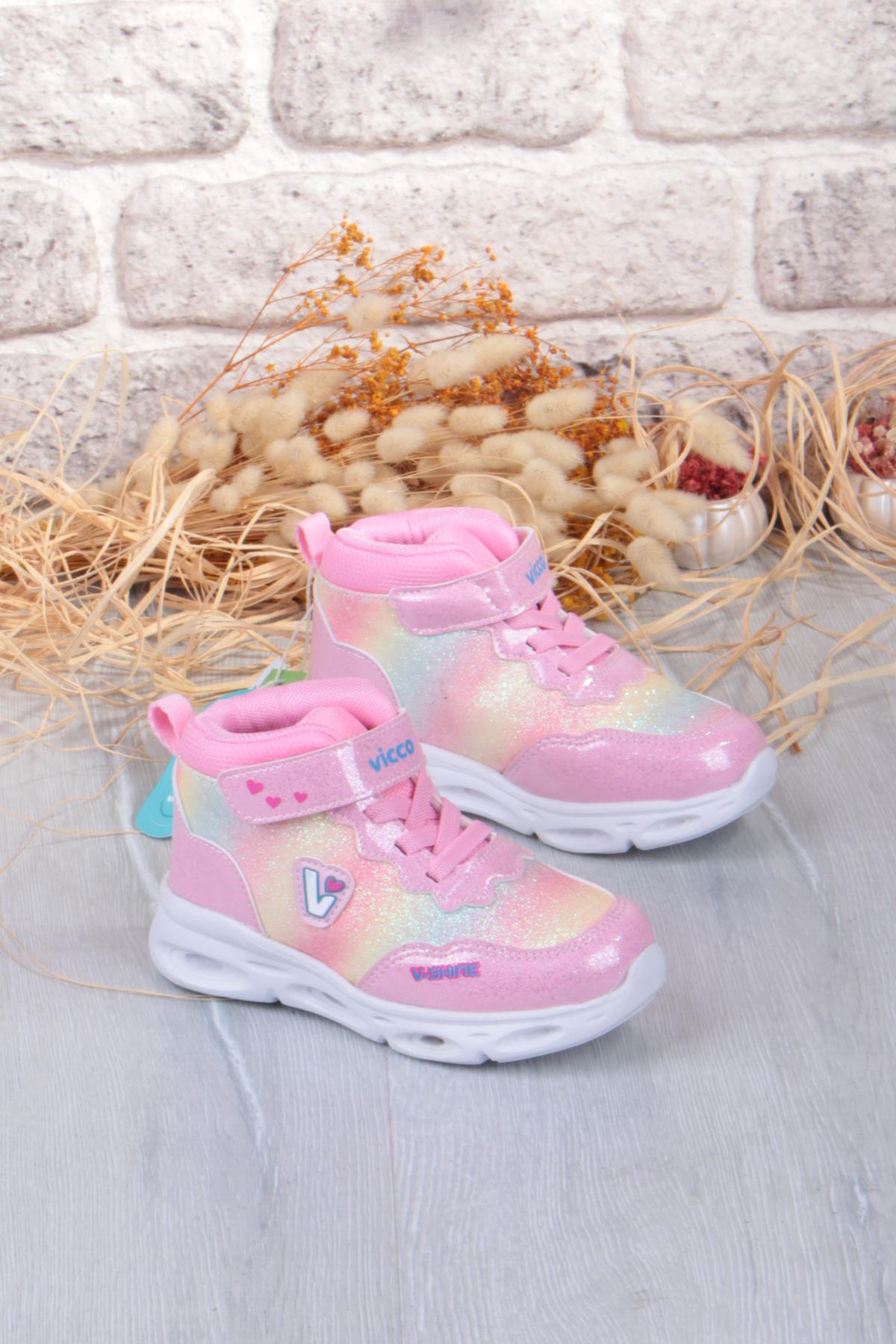 946.B25K.430 Poni Pembe Anatomik Hafif Işıklı Kız Çocuk Bot - Görsel 2