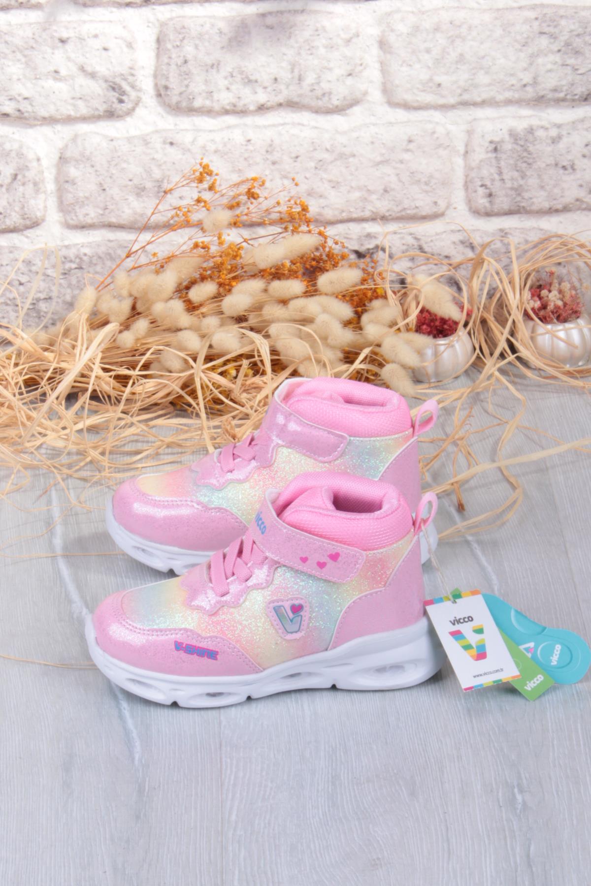 946.B25K.430 Poni Pembe Anatomik Hafif Işıklı Kız Çocuk Bot - Görsel 5