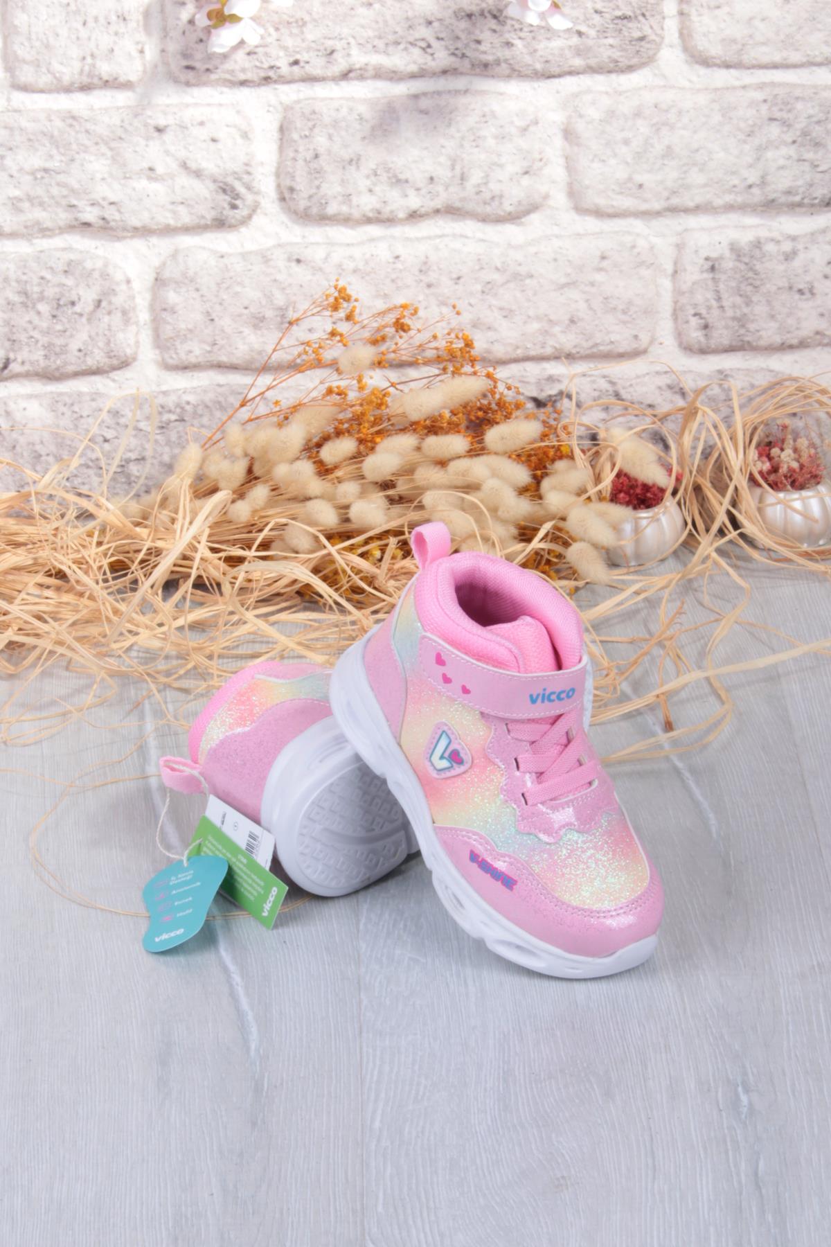 946.B25K.430 Poni Pembe Anatomik Hafif Işıklı Kız Çocuk Bot - Görsel 7