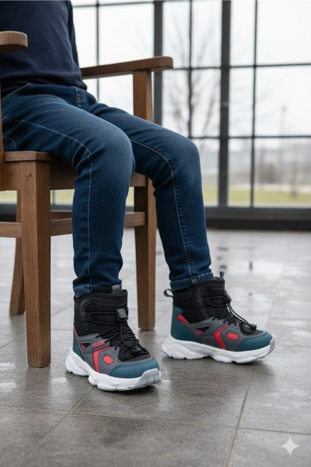 943.P25K.502 Tog Siyah Hafif Rahat Erkek Çocuk Bot - Görsel 2