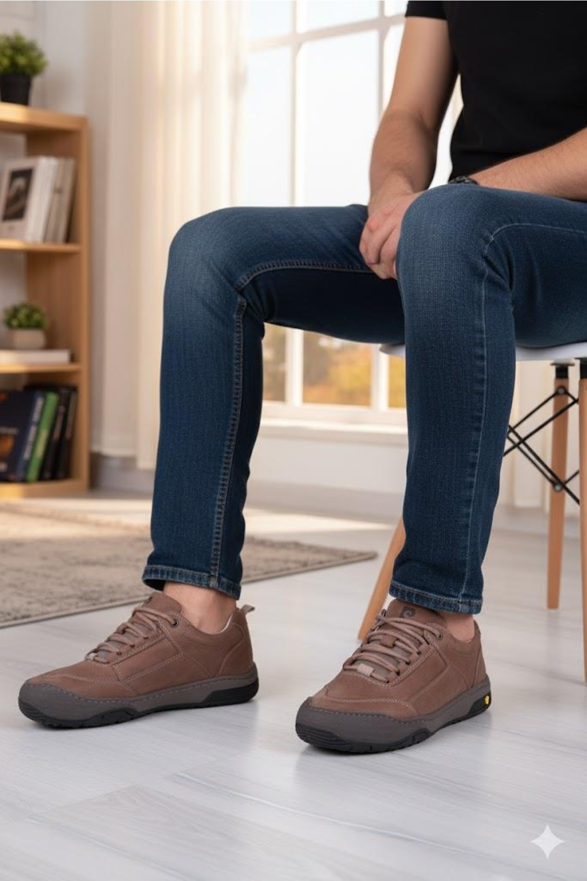 772522 Rahat Esnek Orijinal Ürün Hakiki Deri Sneakers Erkek Ayakkabı - Görsel 3