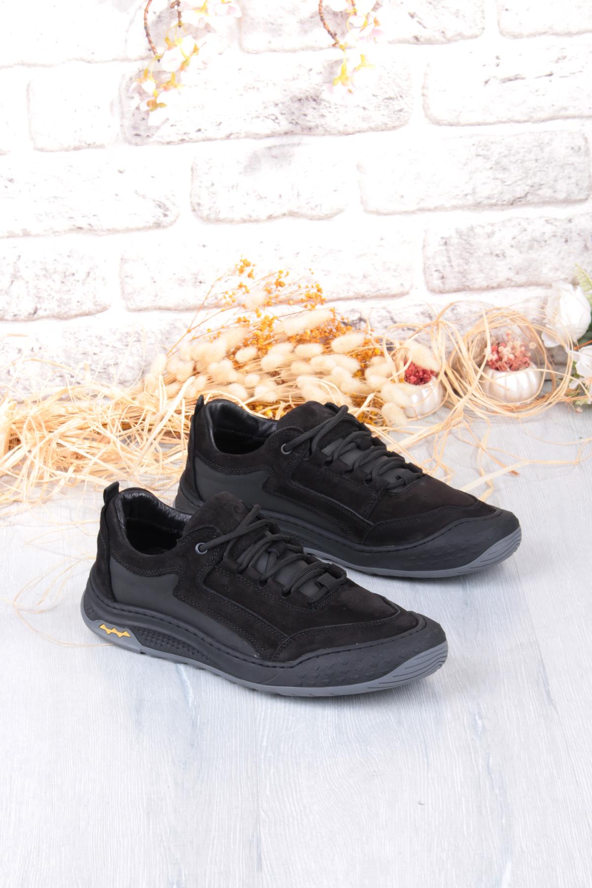 772522 Rahat Esnek Orijinal Ürün Hakiki Deri Sneakers Erkek Ayakkabı - Görsel 6