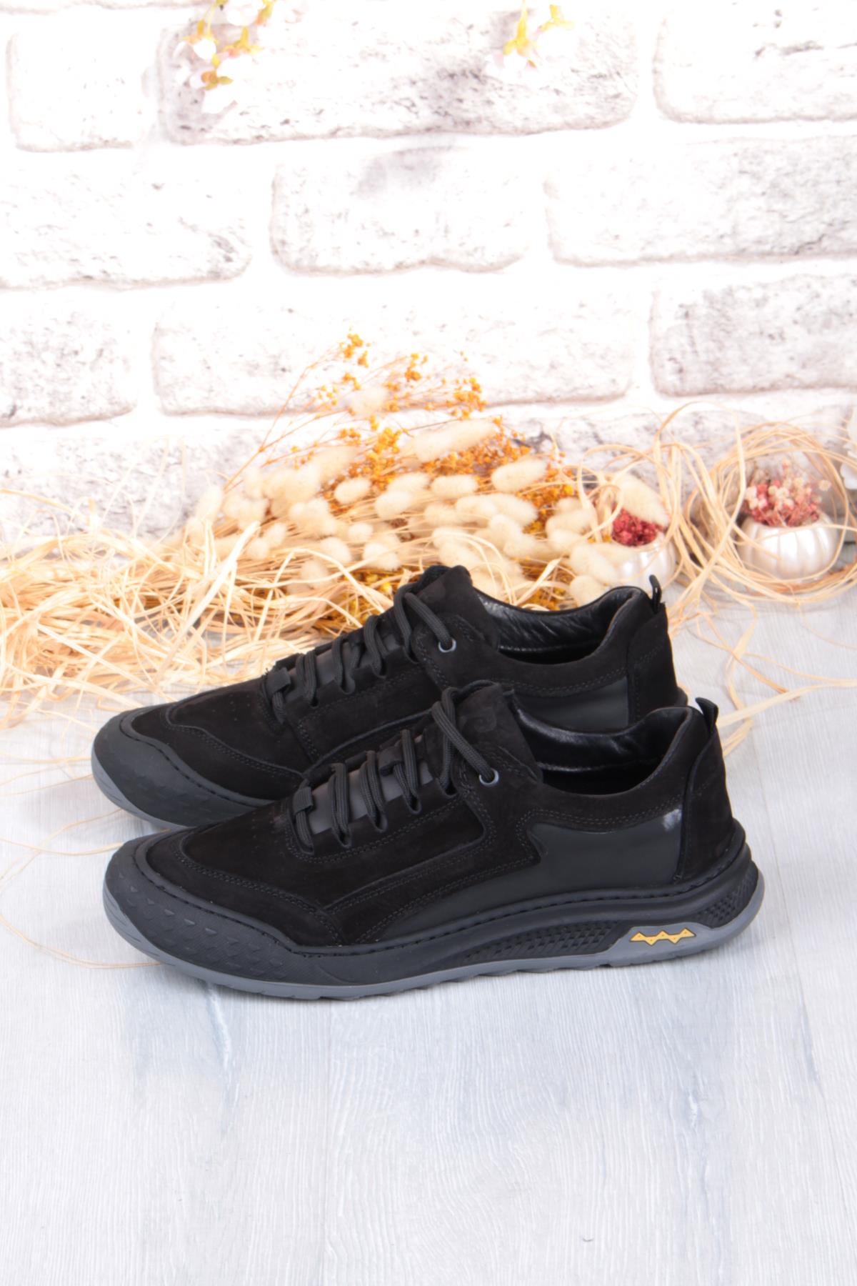 772522 Rahat Esnek Orijinal Ürün Hakiki Deri Sneakers Erkek Ayakkabı - Görsel 9