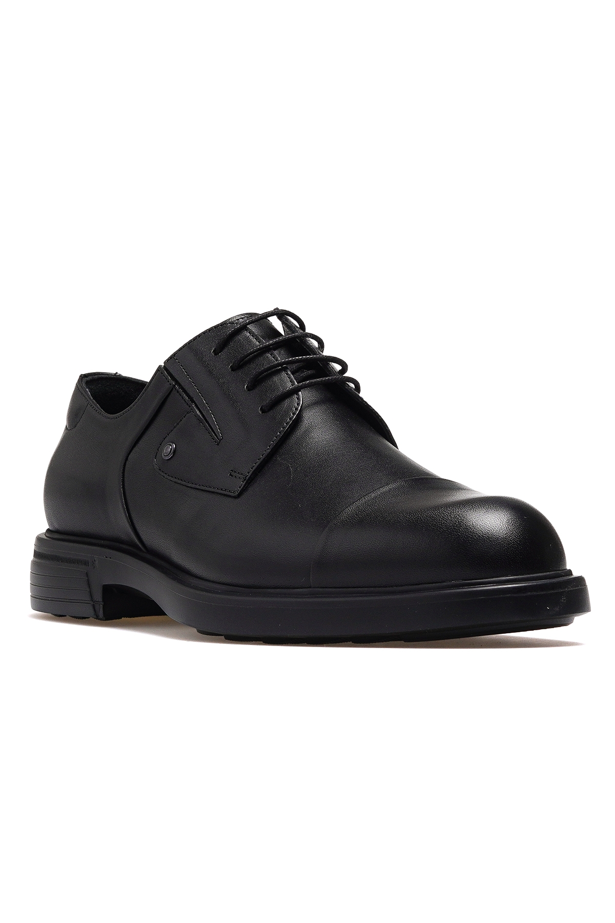 Erkek Hakiki Deri Comfort Klasik Günlük Ayakkabı 25k H1085 M Siyah - Görsel 5