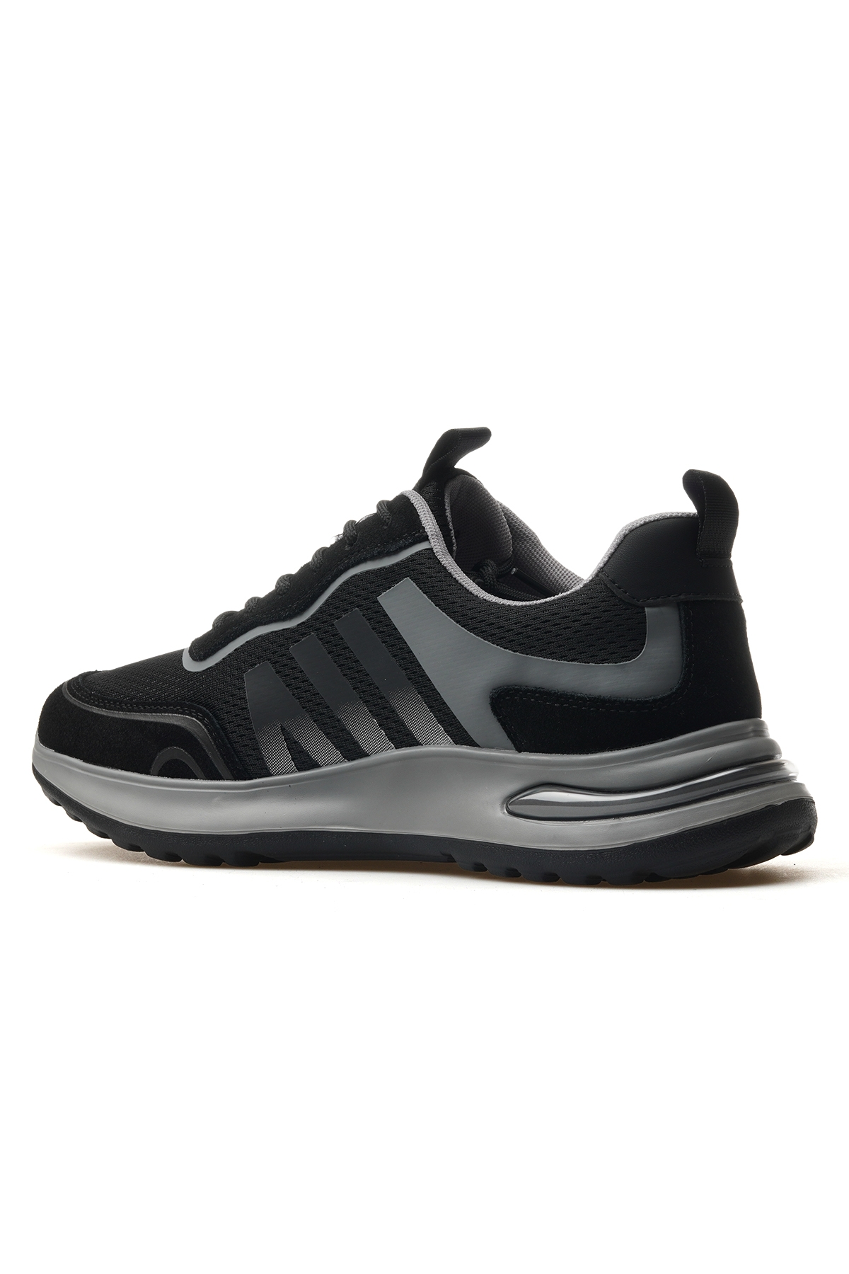 Erkek Hakiki Deri Günlük Sneaker Ayakkabı 25y Ykfm-19113 M Siyah - Görsel 4