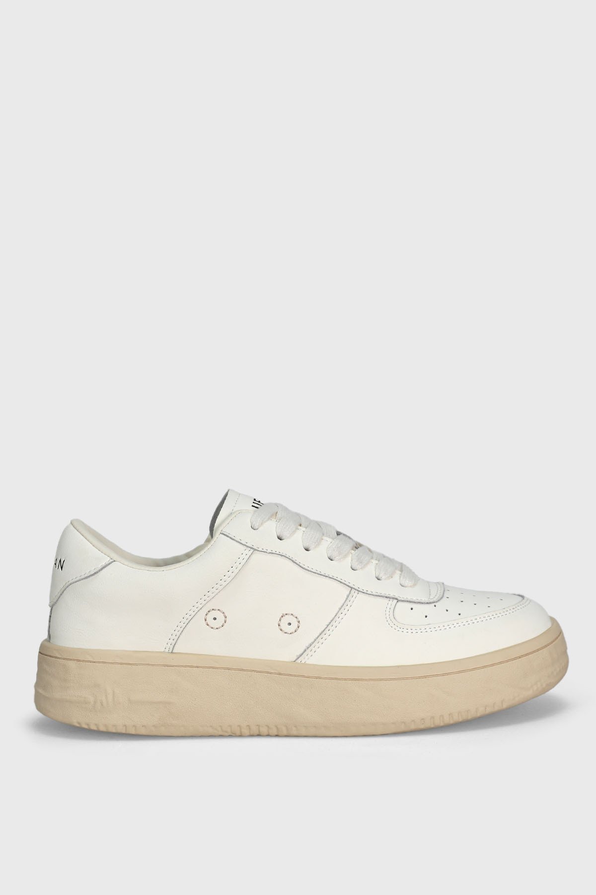 122230041 Natalı Deri Unisex Sneaker Ayakkabı - Görsel 3