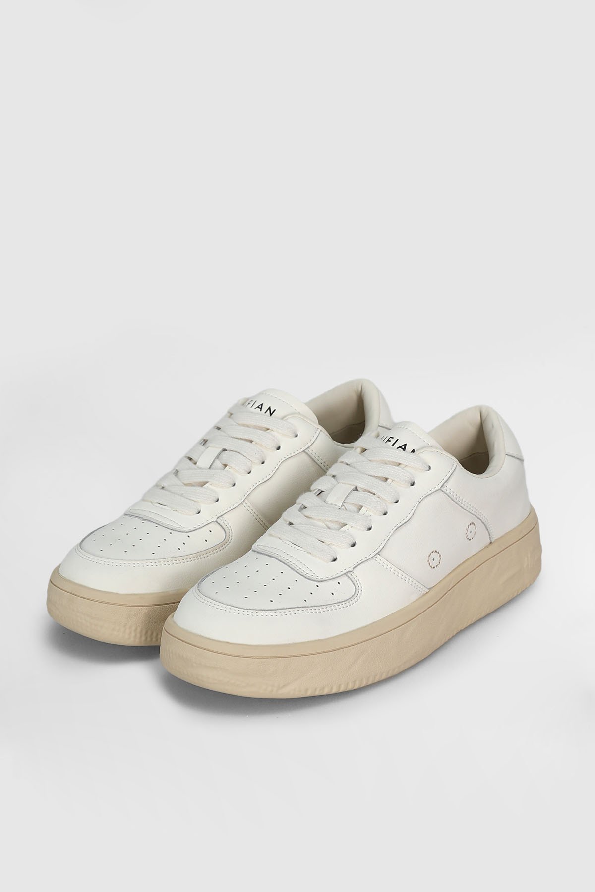 122230041 Natalı Deri Unisex Sneaker Ayakkabı - Görsel 6