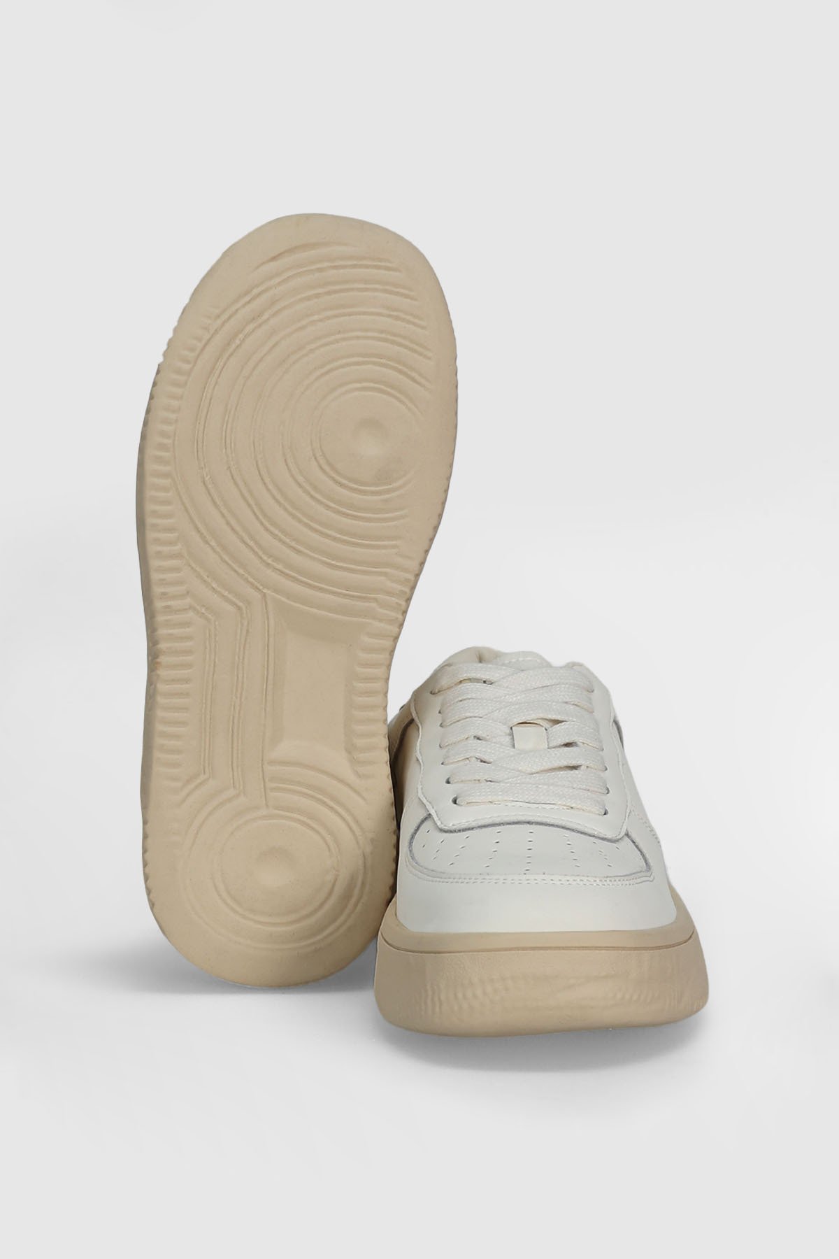 122230041 Natalı Deri Unisex Sneaker Ayakkabı - Görsel 7