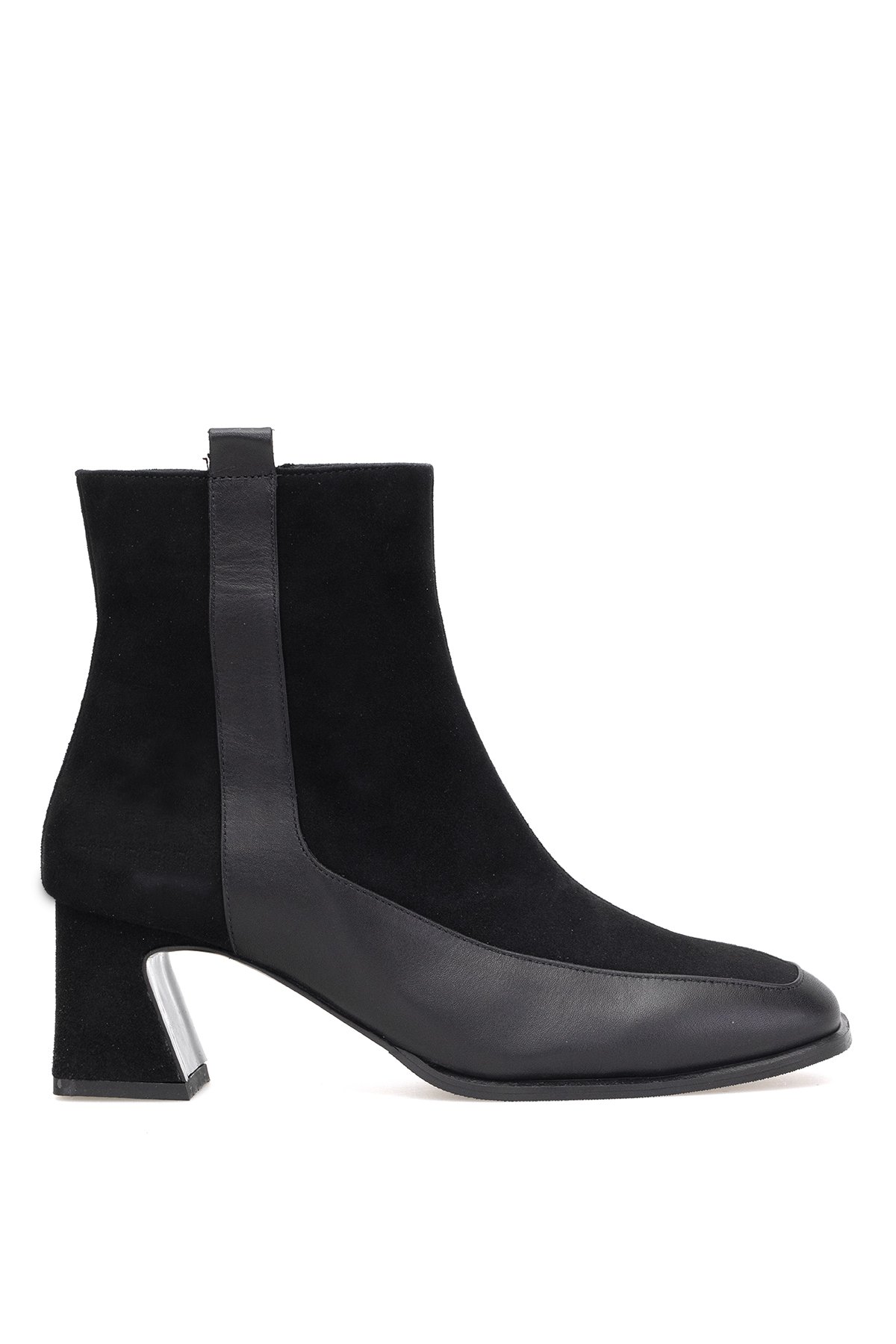 Elit Cordelia Kadın Hakiki Rugan Deri Klasik Topuklu Bot Siyah - Görsel 2