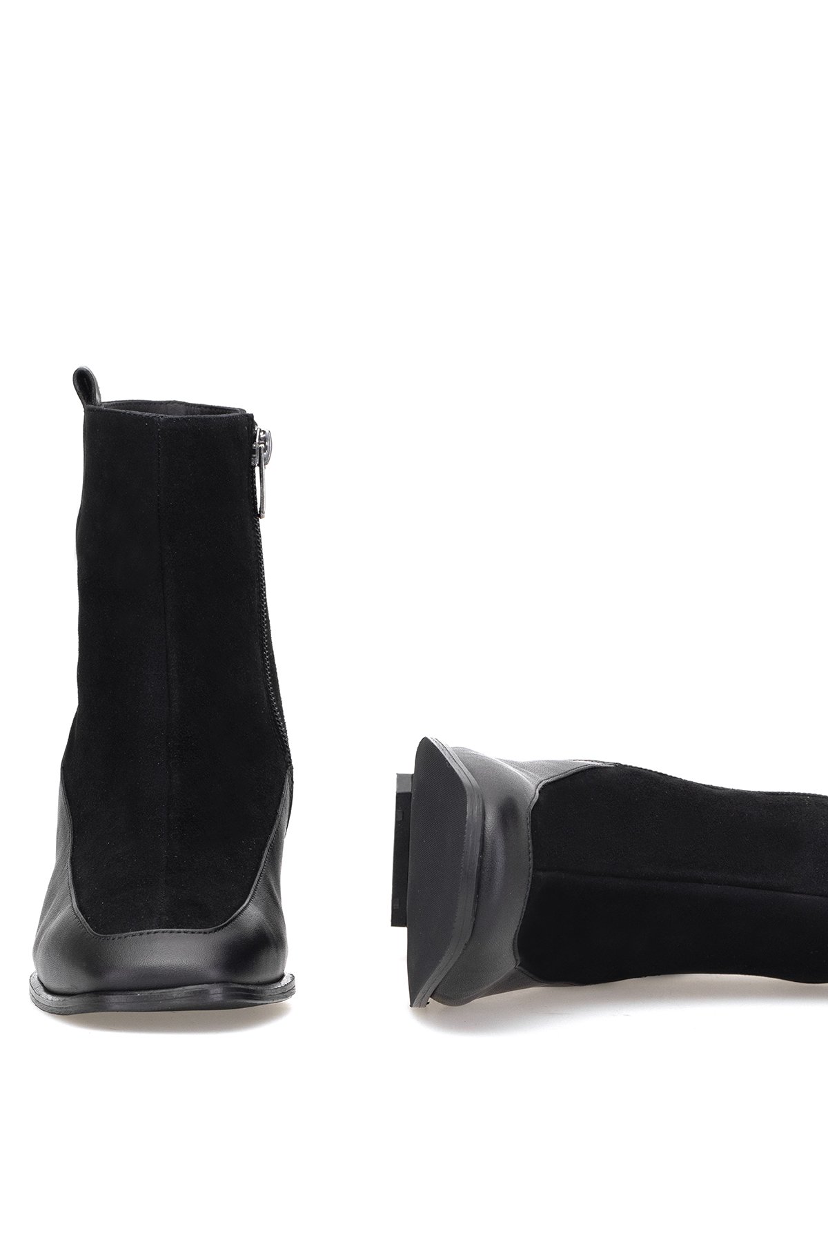 Elit Cordelia Kadın Hakiki Rugan Deri Klasik Topuklu Bot Siyah - Görsel 6