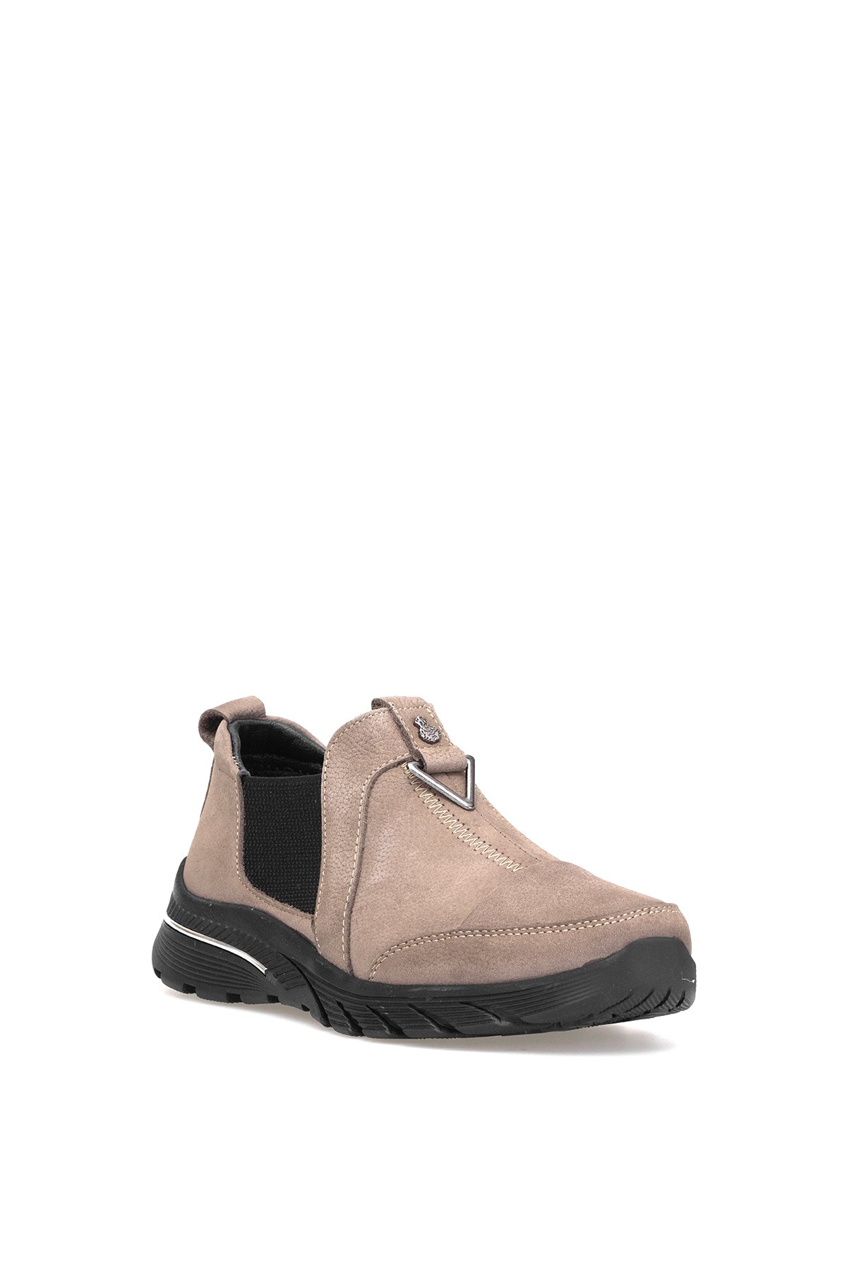 Elit ERLPLV028-D-F Kadın Hakiki Deri Ortopedik Casual Ayakkabı Vizon - Görsel 3