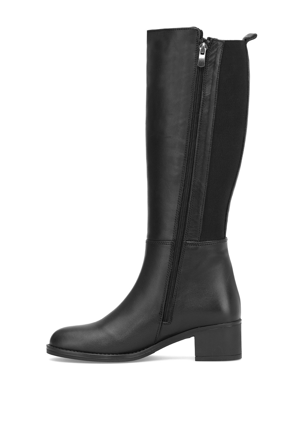 D25KC-2300 Kadın Hakiki Deri Topuklu Çizme Siyah - Görsel 4