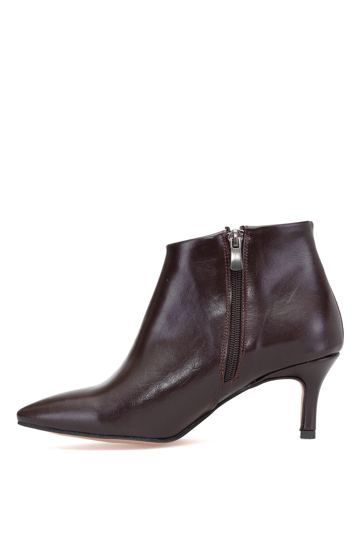 Elit Brk308C Kadın Topuklu Bot Kahverengi - Görsel 4