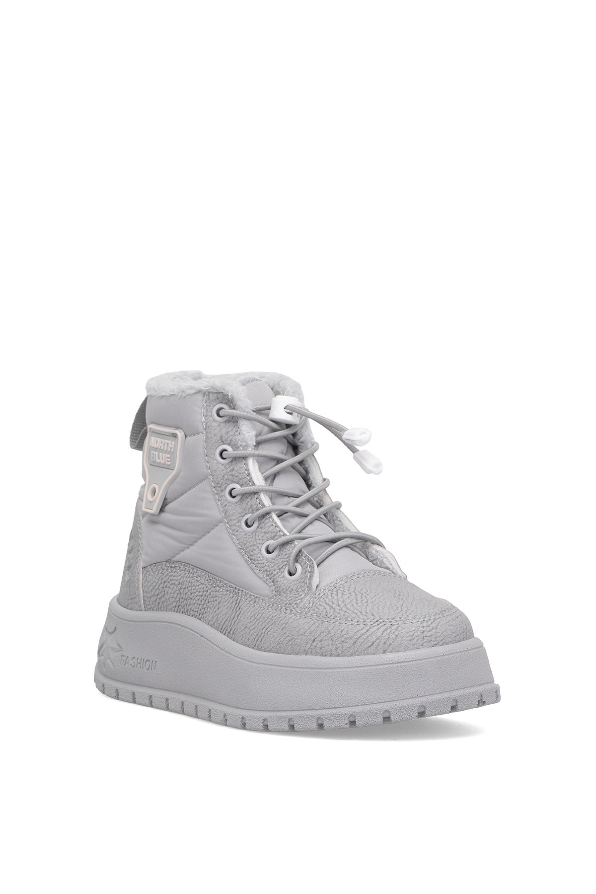 Elit ASNRT037 Kız Çocuk Düz Bot Gri - Görsel 3