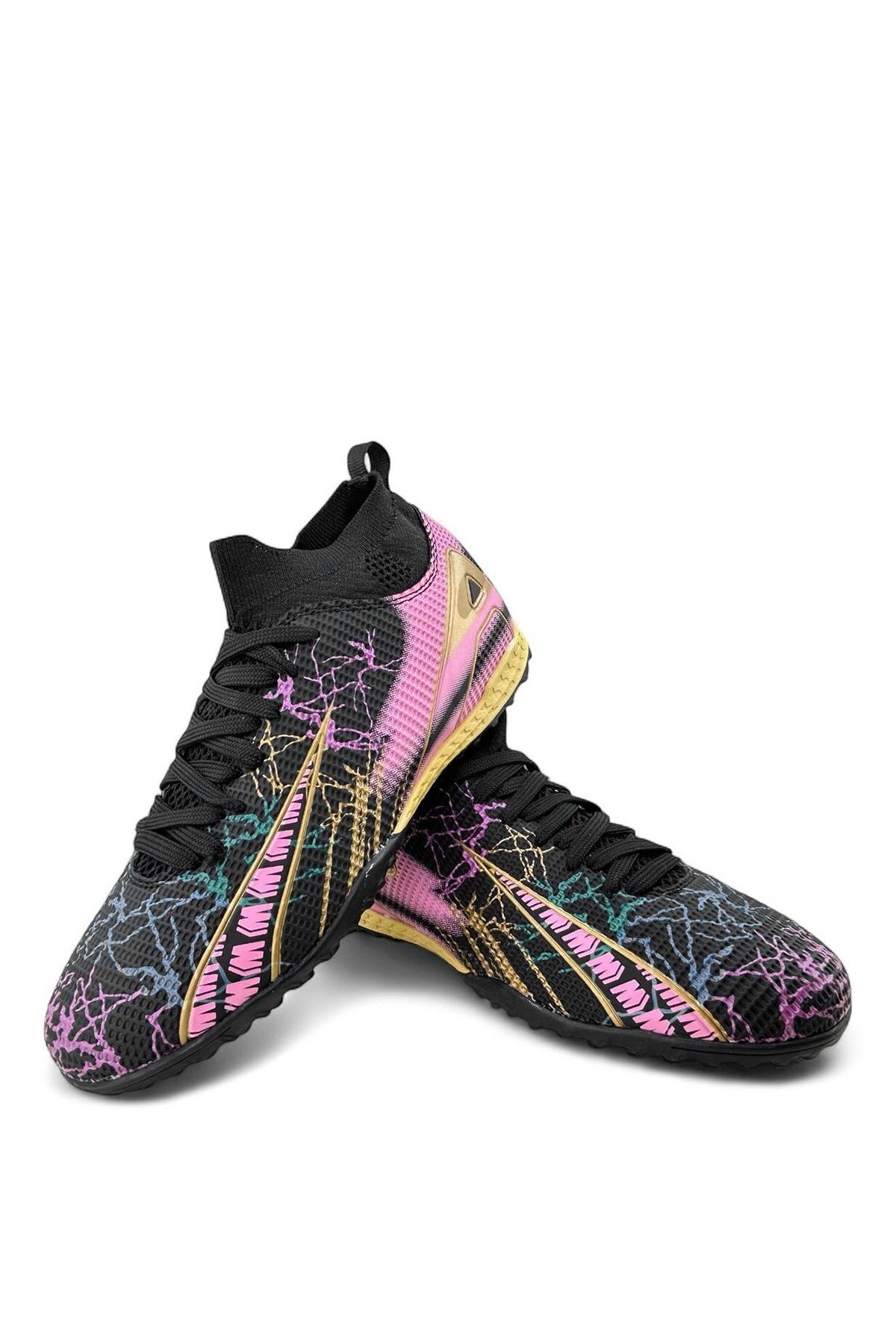 EA Sports EA1001H Erkek Çocuk Çoraplı Halı Saha Ayakkabısı Siyah - Görsel 4