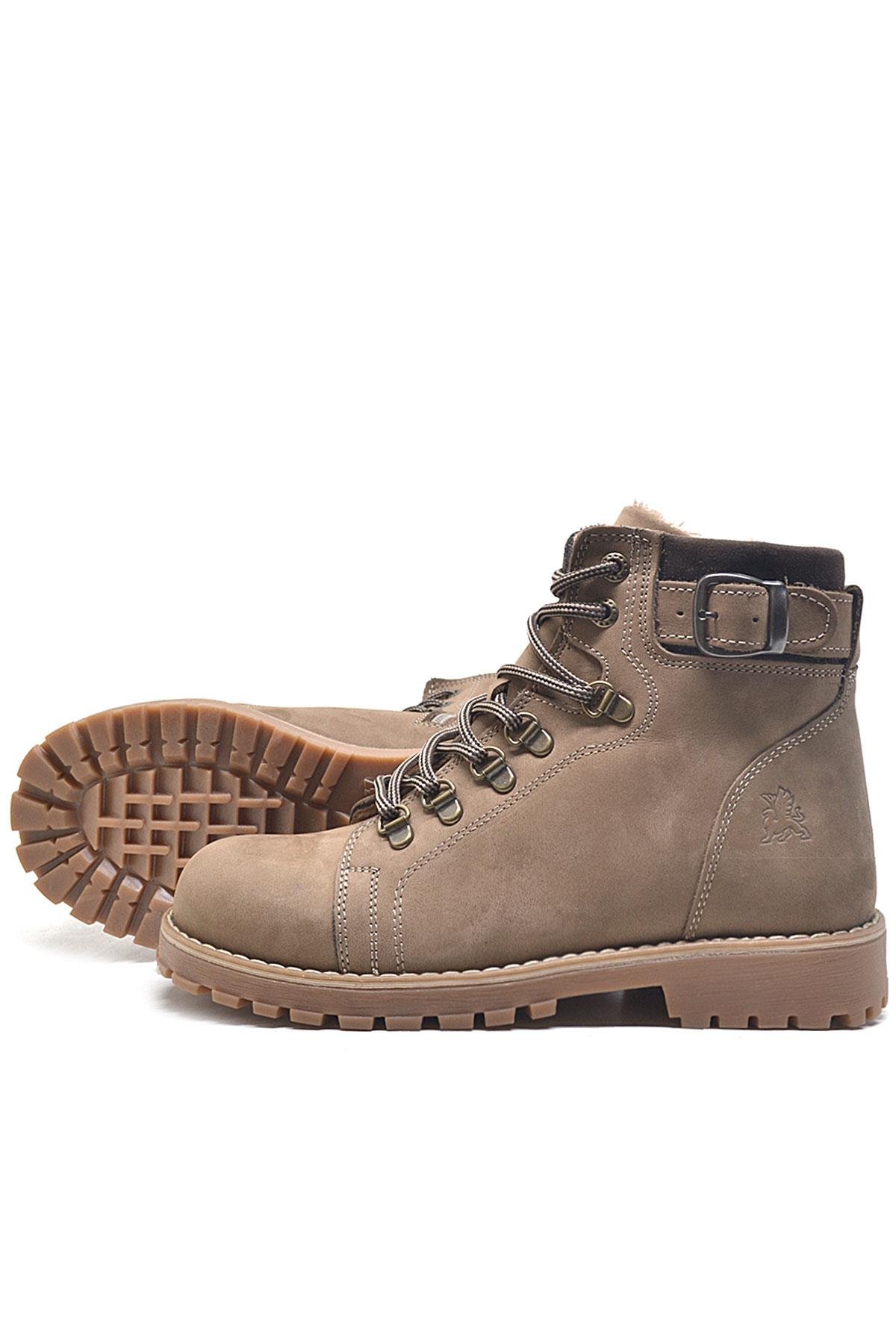 Griffon Hakiki Deri Vizon Fermuarlı Çocuk Bot - Görsel 5