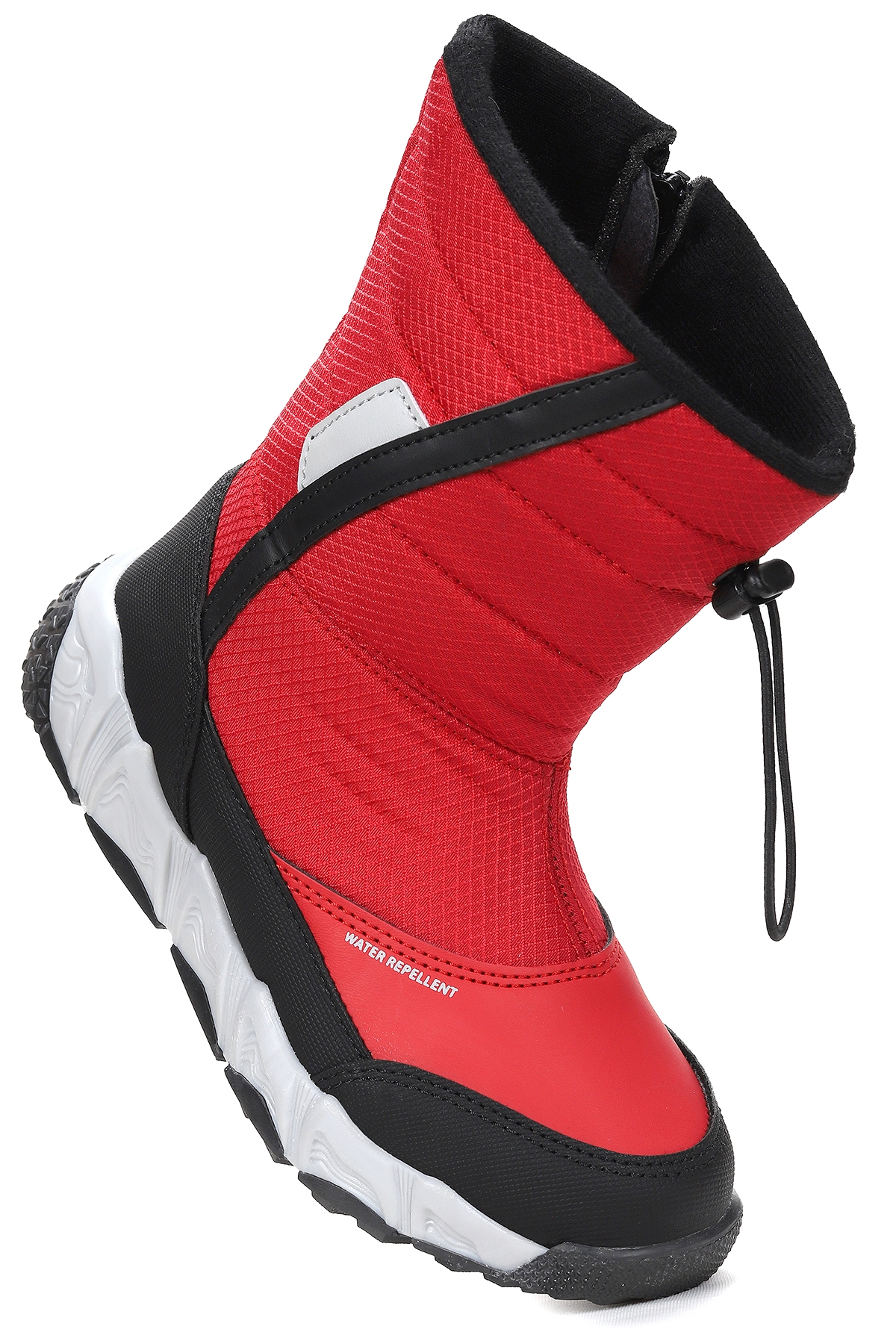 Molina Suya Dayanıklı Fermuarlı Kız/Erkek Çocuk Kar Bot Ayakkabı Kırmızı - Görsel 2