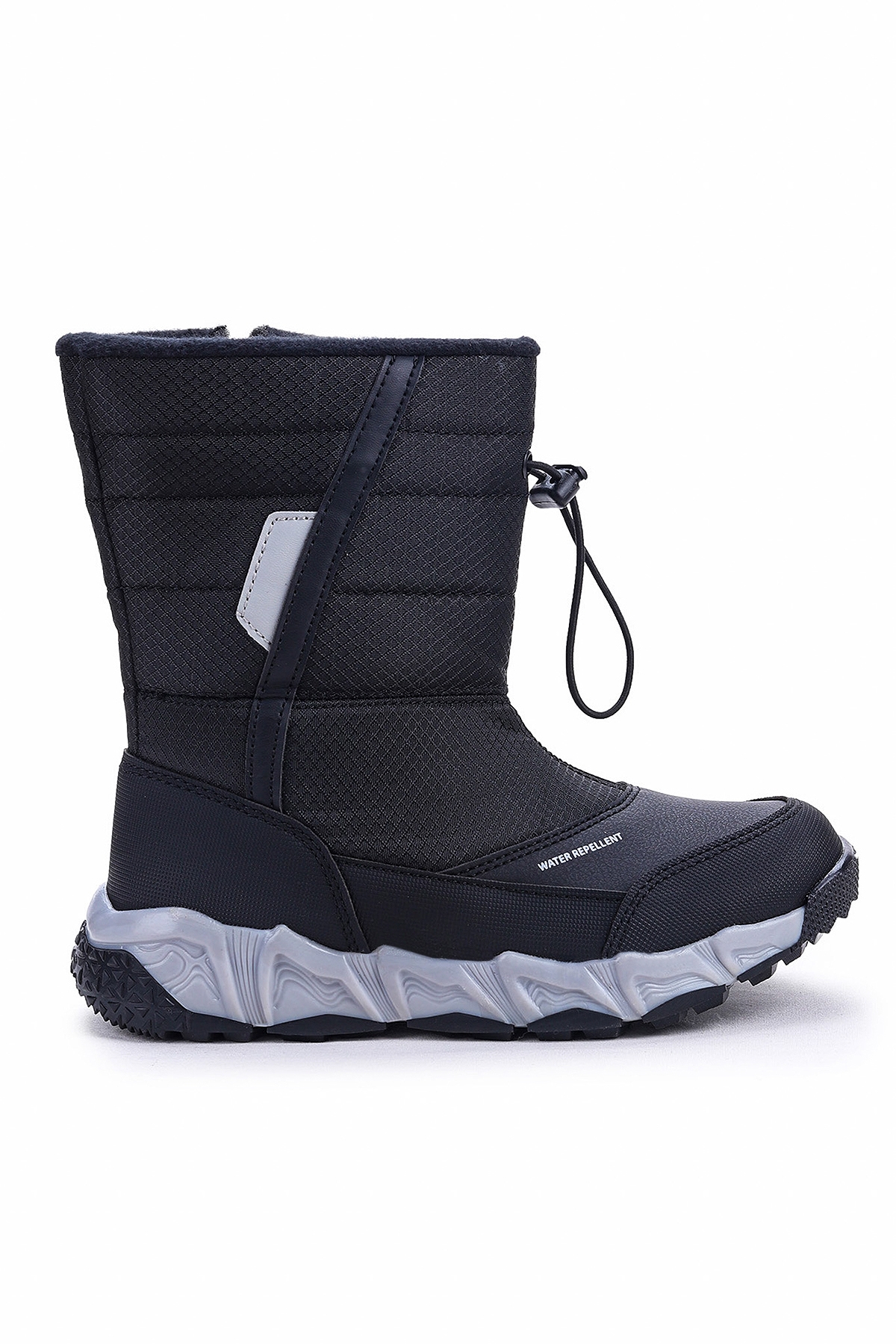 Molina Suya Dayanıklı Fermuarlı Kız/Erkek Çocuk Kar Bot Ayakkabı Siyah - Görsel 5