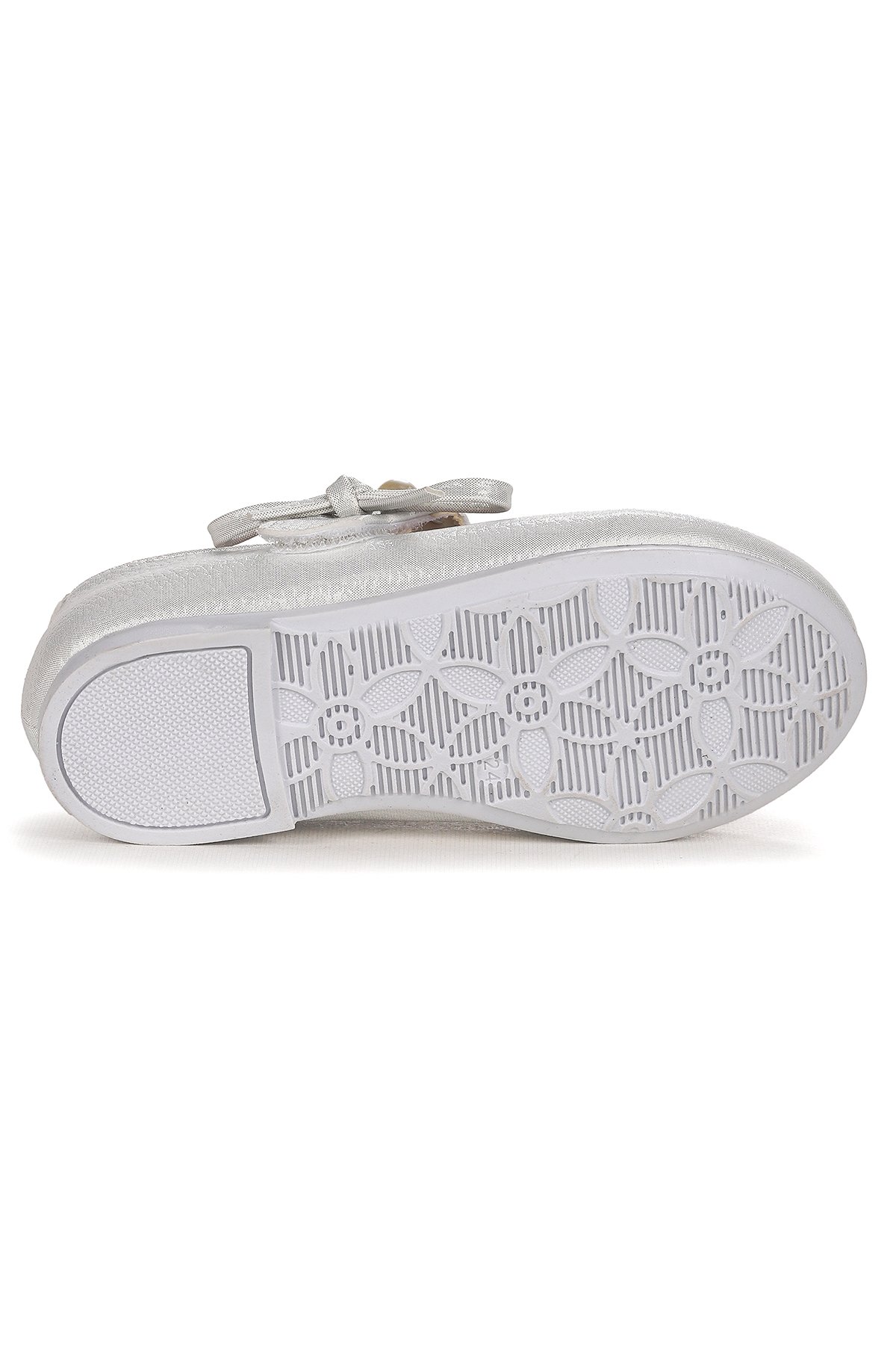 Bareti Vakko İncili Günlük Cırtlı Kız Çocuk Babet Ayakkabı Sedef - Görsel 6