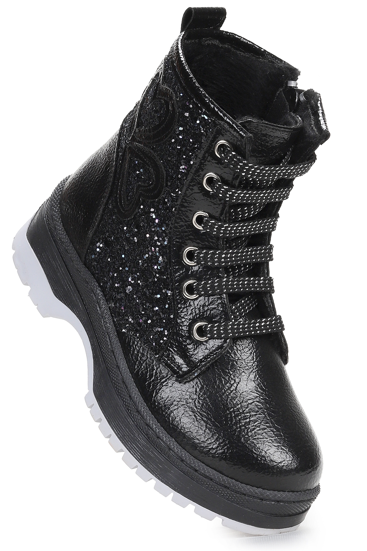 Pine Vakko Termo Taban Kız Çocuk Bot Ayakkabı Siyah - Görsel 2