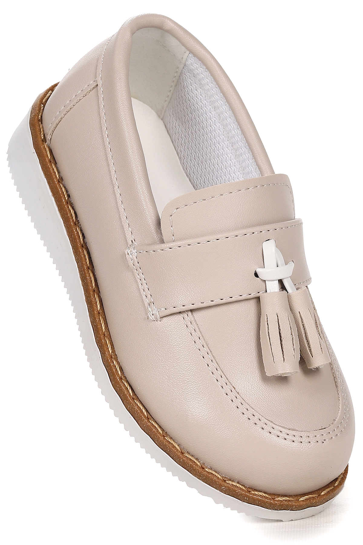 Cision Cilt Papyonlu Erkek Bebek Sünnet Ayakkabısı Krem - Görsel 2