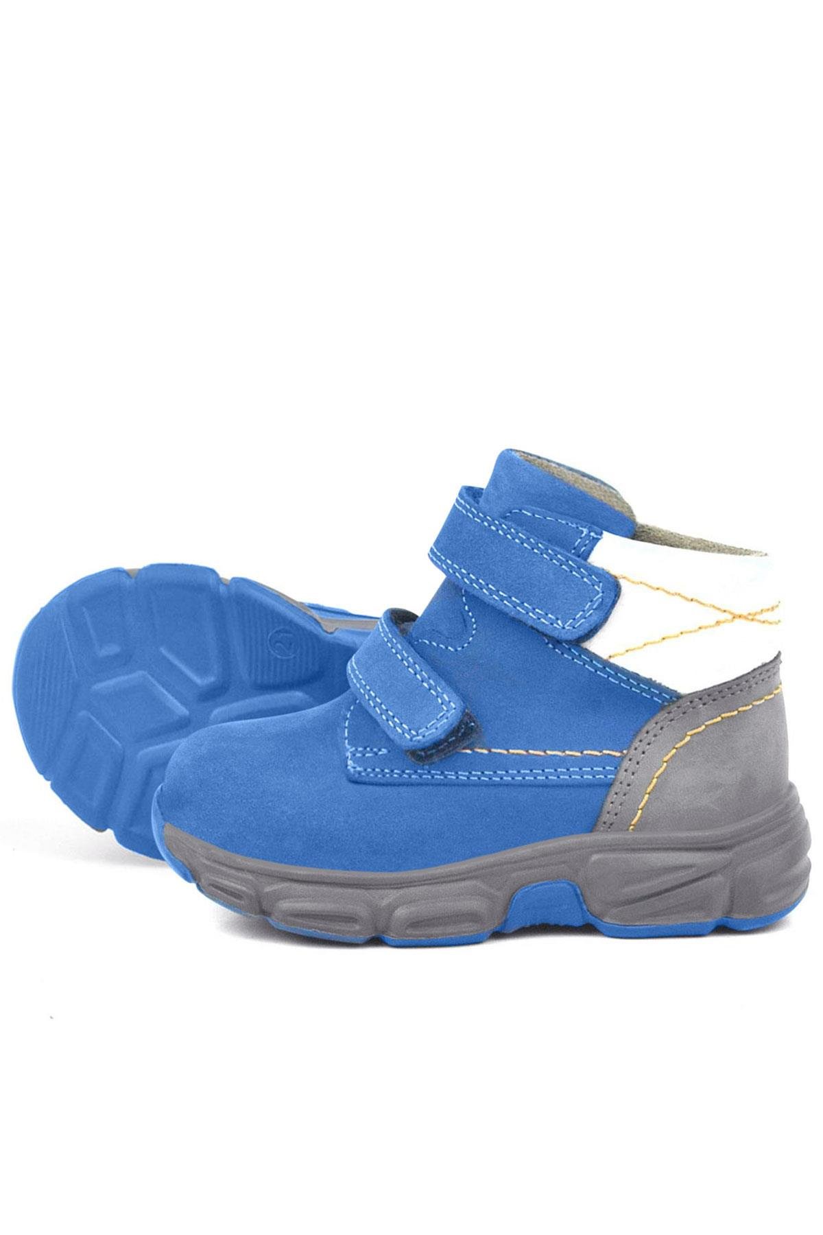 Hakiki Deri Mavi Bebek Spor Bot Ayakkabı - Görsel 4