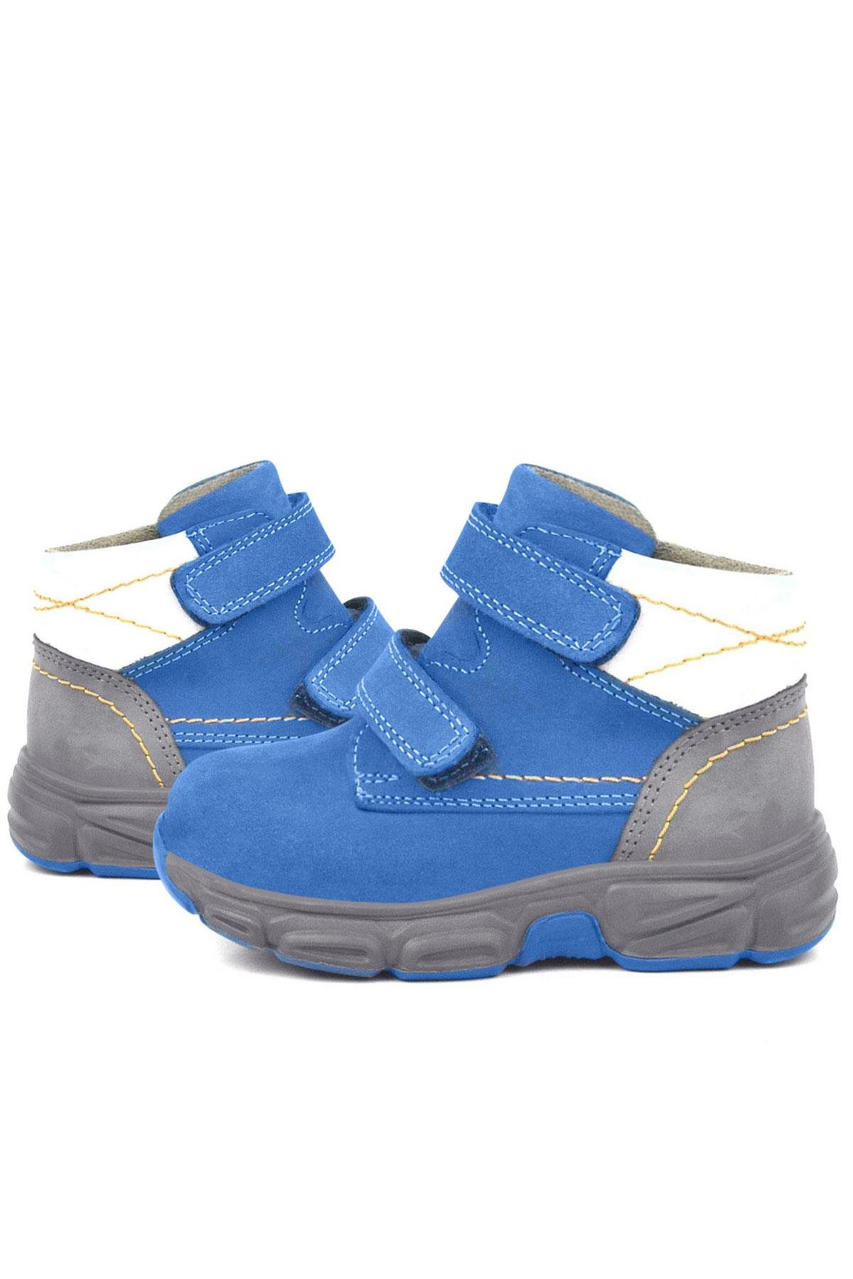 Hakiki Deri Mavi Bebek Spor Bot Ayakkabı - Görsel 5