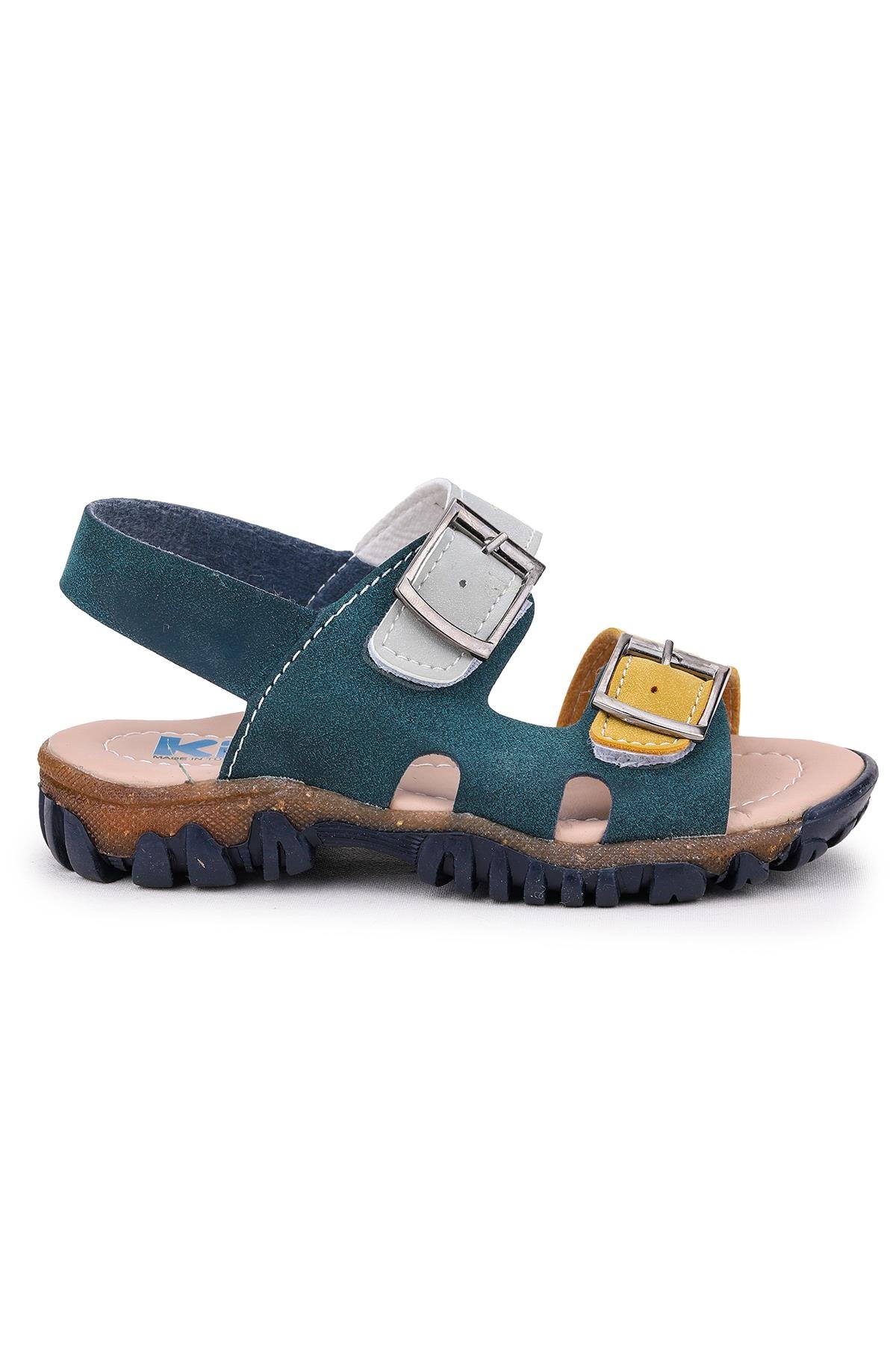 Erkek Çocuk Sandalet Arz 2359 Petrol - Sarı - Görsel 5