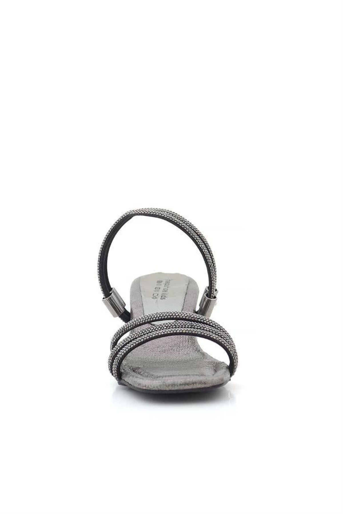 Judy Platin Taşlı Kız Çocuk Topuklu Terlik Ayakkabı - Görsel 5