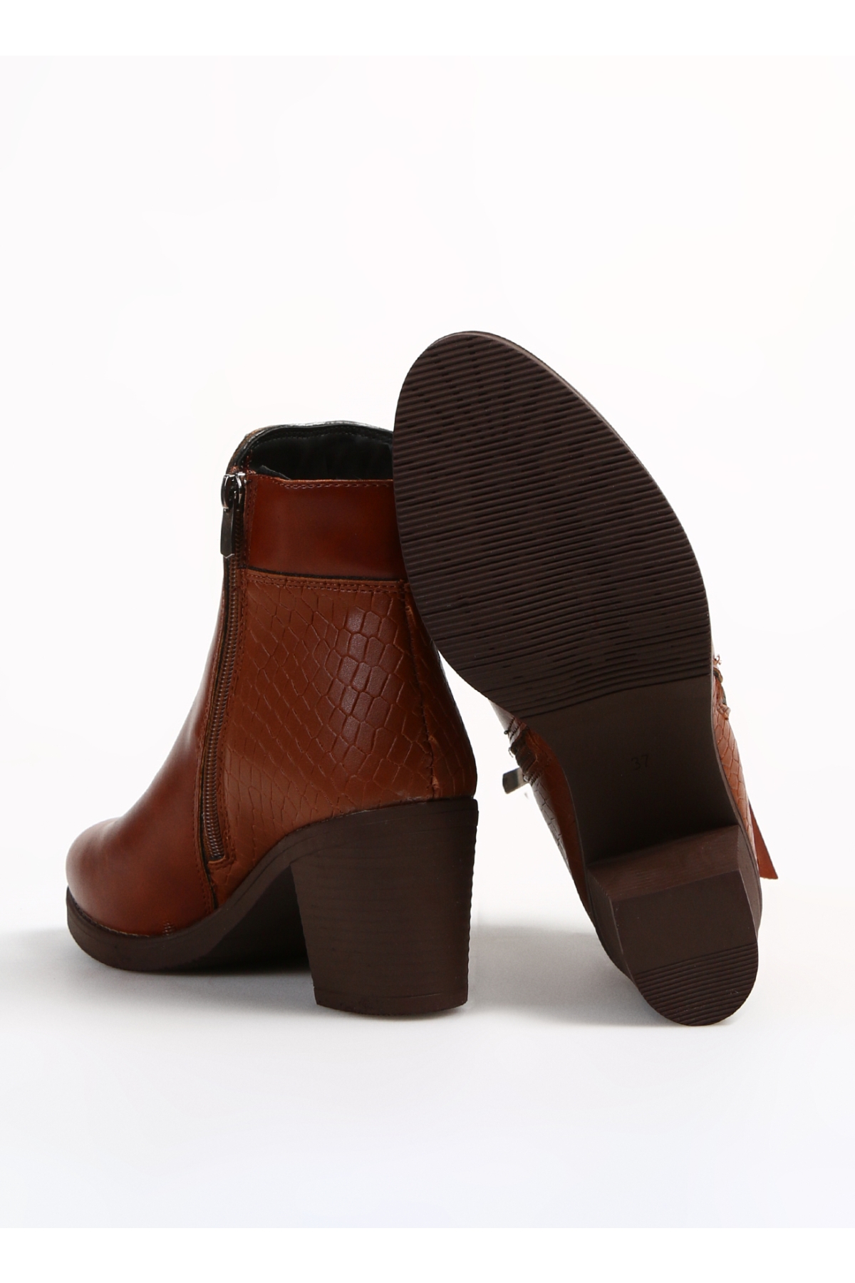 F By Fabrika F By Fabrika Taba Kadın Topuklu Bot ILNAU | Flo Taba - 5. görsel