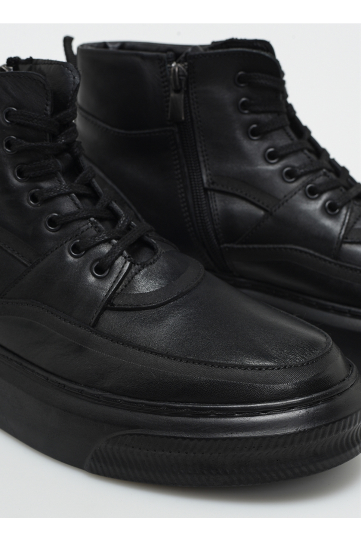 F By Fabrika F By Fabrika Siyah Erkek Deri Bot AVENUE Flo'da! Siyah - 5. görsel