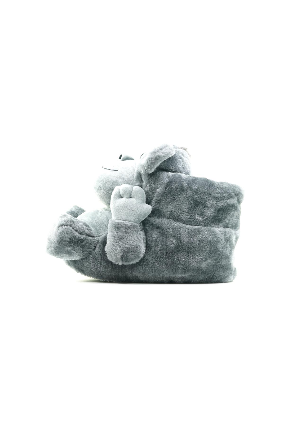 Twıgy Monkey Unısex Hayvanlı Panduf (36-43) 22k T-monkey U Gri - Görsel 3