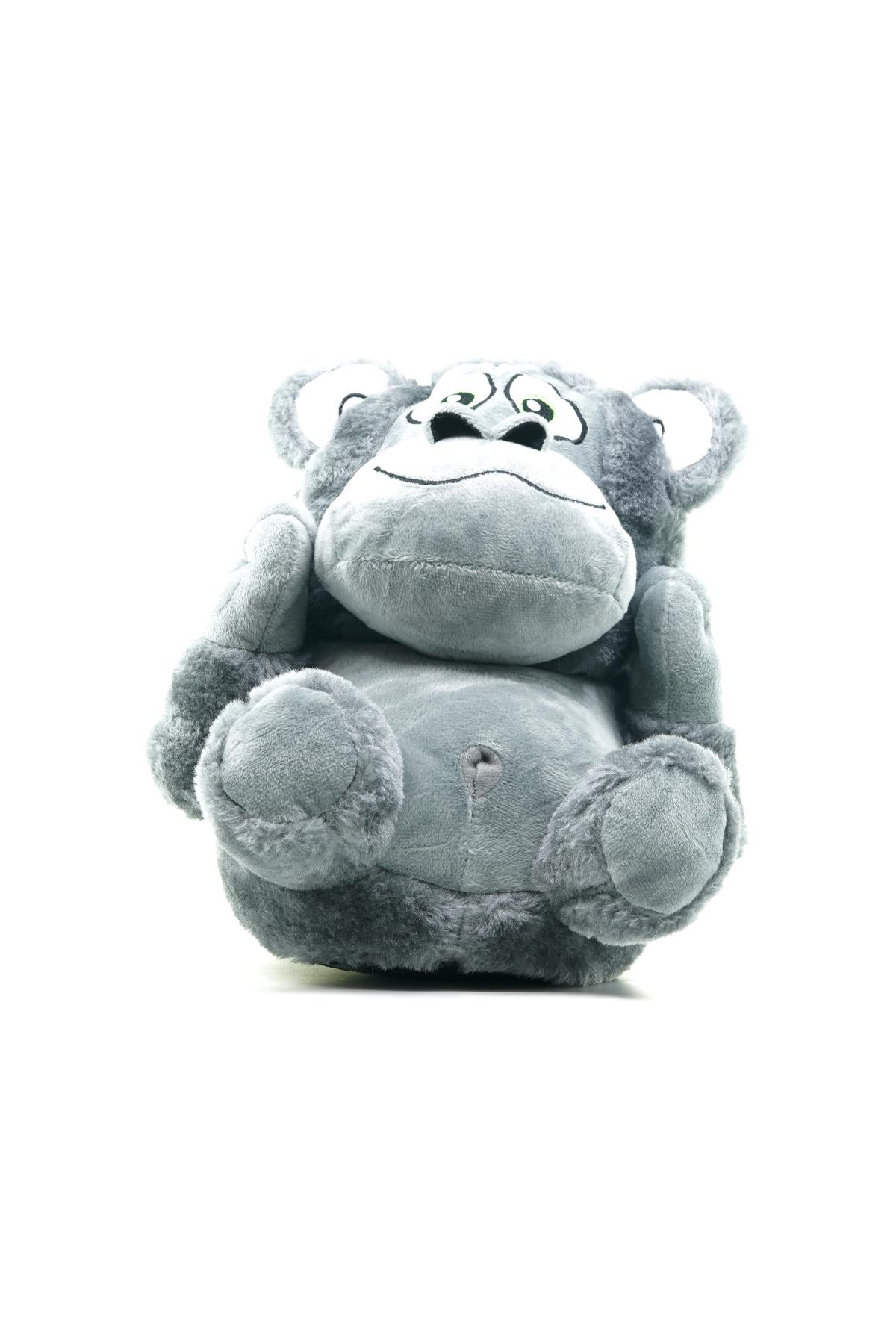 Twıgy Monkey Unısex Hayvanlı Panduf (36-43) 22k T-monkey U Gri - Görsel 4