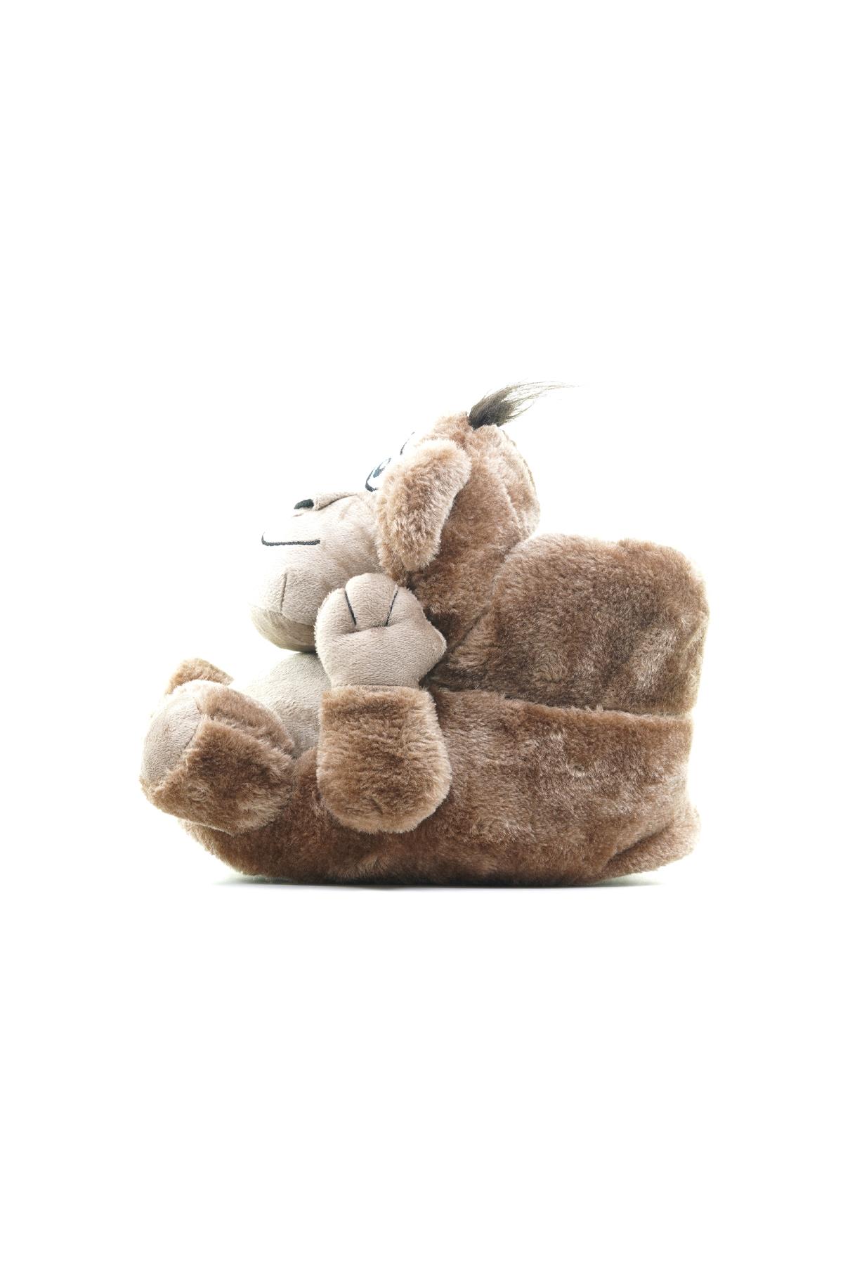 Twıgy Monkey Unısex Hayvanlı Panduf (36-43) 22k T-monkey U Kahve - Görsel 3