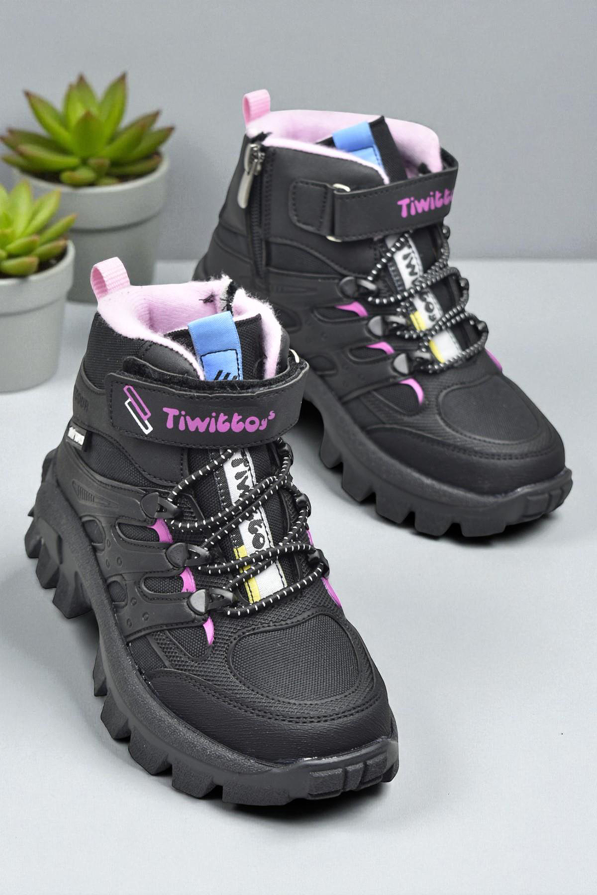 390U Ortopedik Taban Lastikli Cırtlı Kız Çocuk Bot Erkek Çocuk Bot Unisex Çocuk Bot - Görsel 3