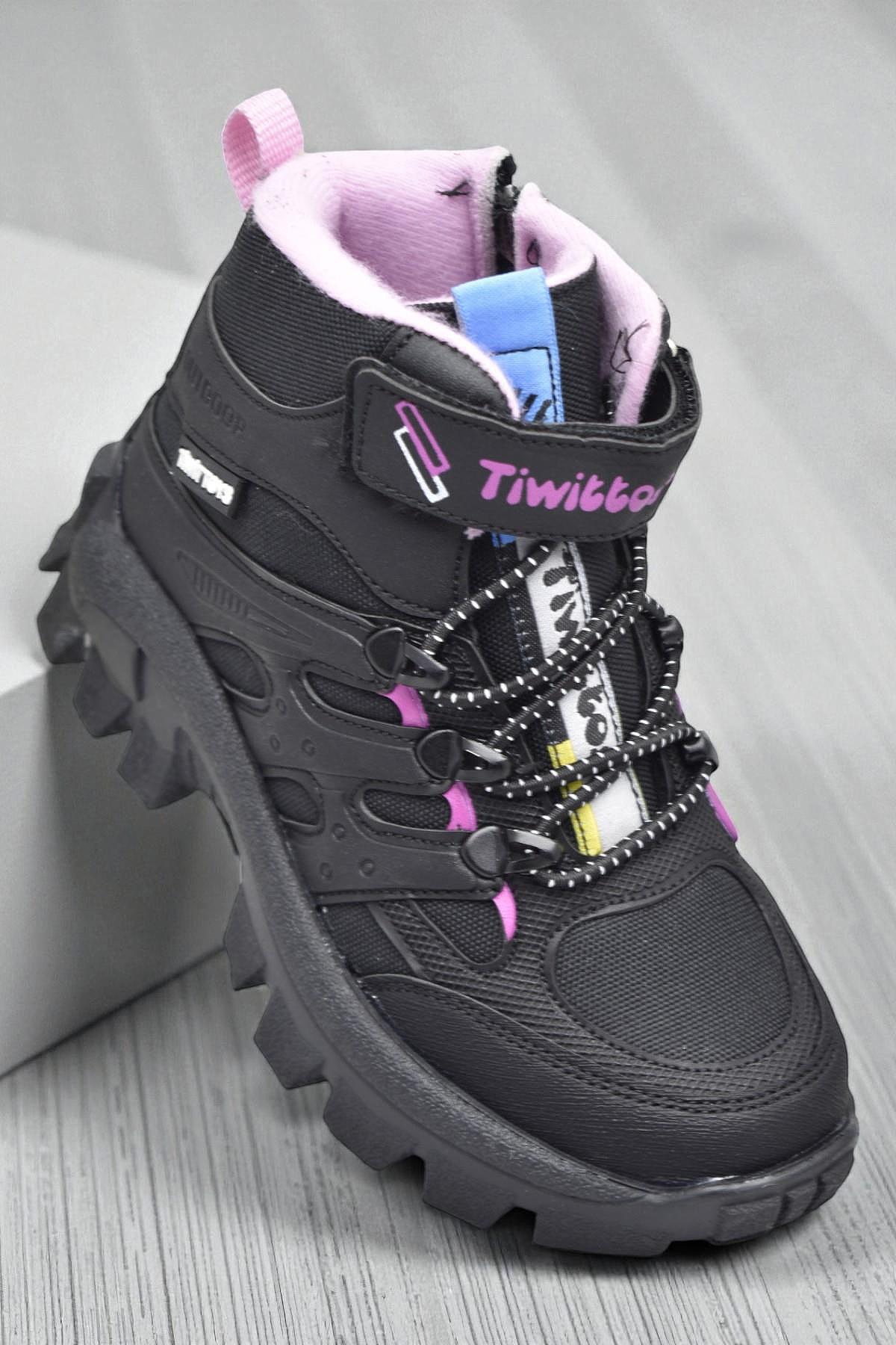 390U Ortopedik Taban Lastikli Cırtlı Kız Çocuk Bot Erkek Çocuk Bot Unisex Çocuk Bot - Görsel 4