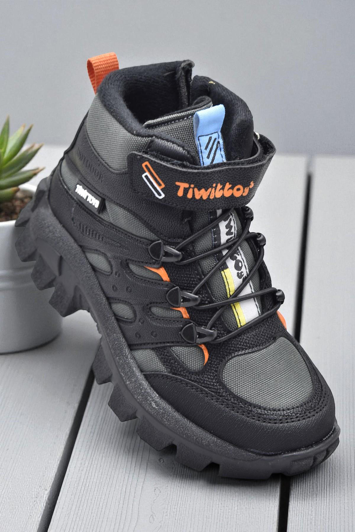 390U Ortopedik Taban Lastikli Cırtlı Kız Çocuk Bot Erkek Çocuk Bot Unisex Çocuk Bot - Görsel 5