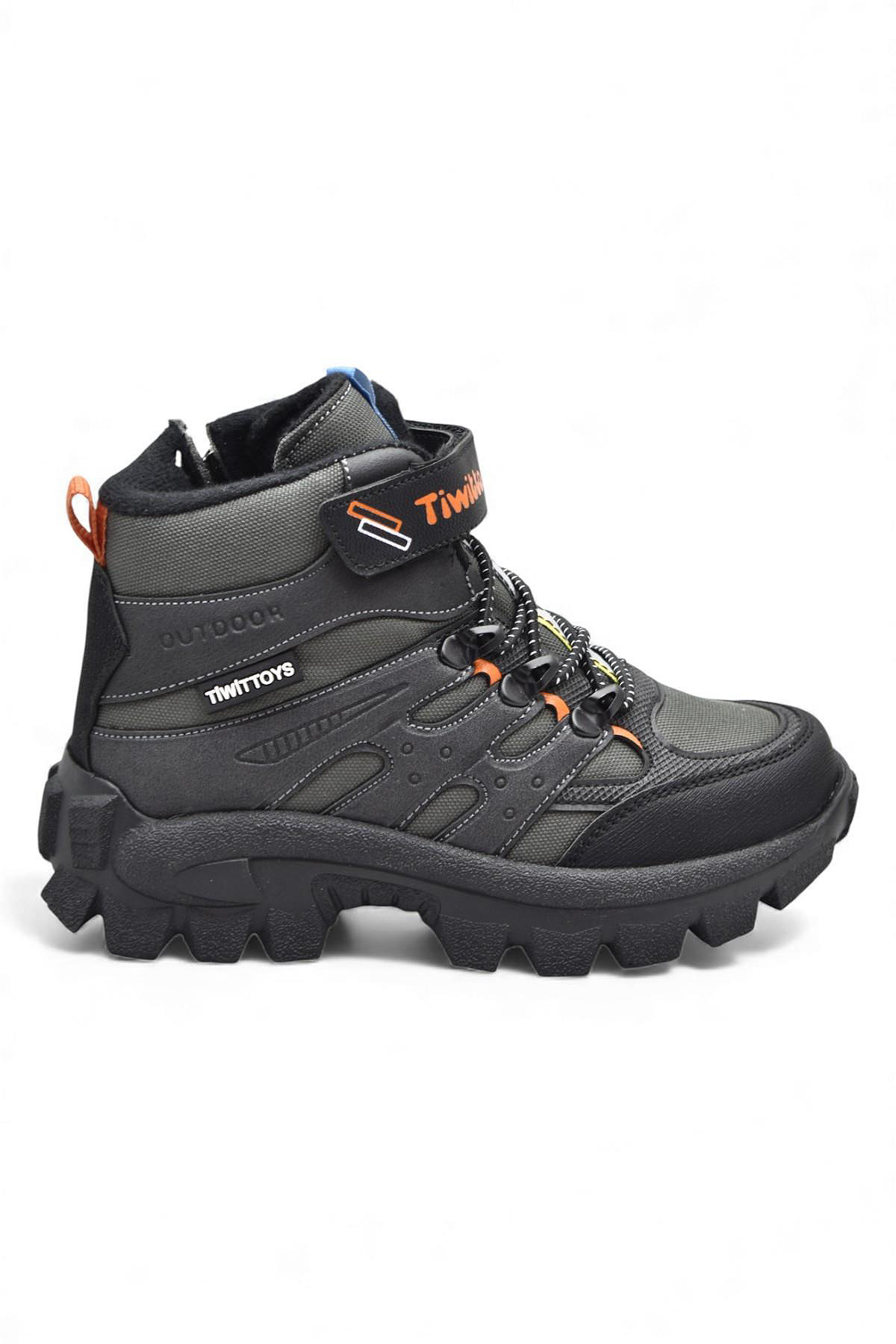 390U Ortopedik Taban Lastikli Cırtlı Kız Çocuk Bot Erkek Çocuk Bot Unisex Çocuk Bot - Görsel 7