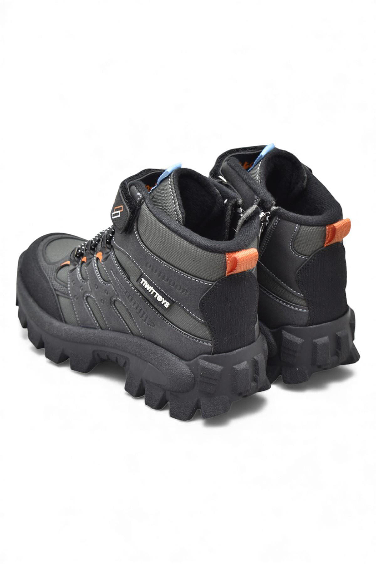 390U Ortopedik Taban Lastikli Cırtlı Kız Çocuk Bot Erkek Çocuk Bot Unisex Çocuk Bot - Görsel 9