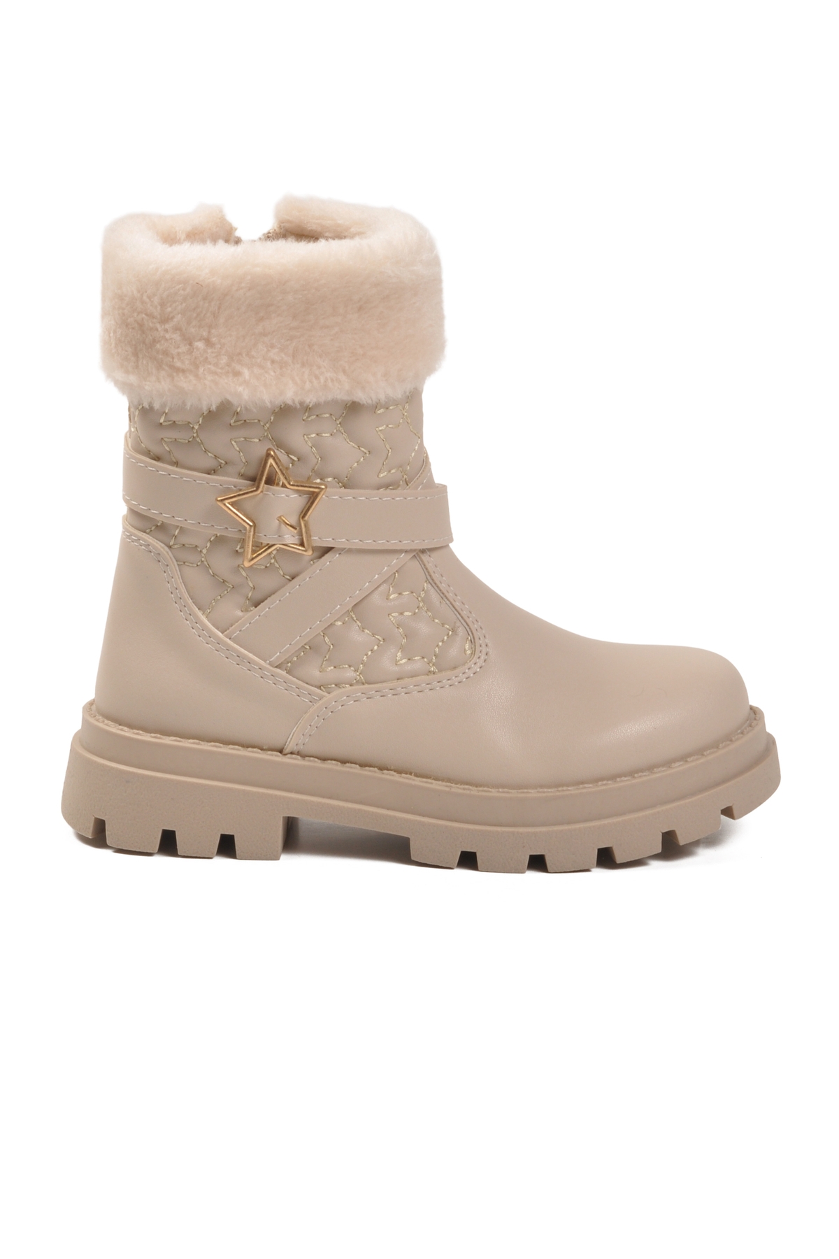 Bej İçi Polarlı Fermuarlı Kız Çocuk Bot Evla P - Görsel 3