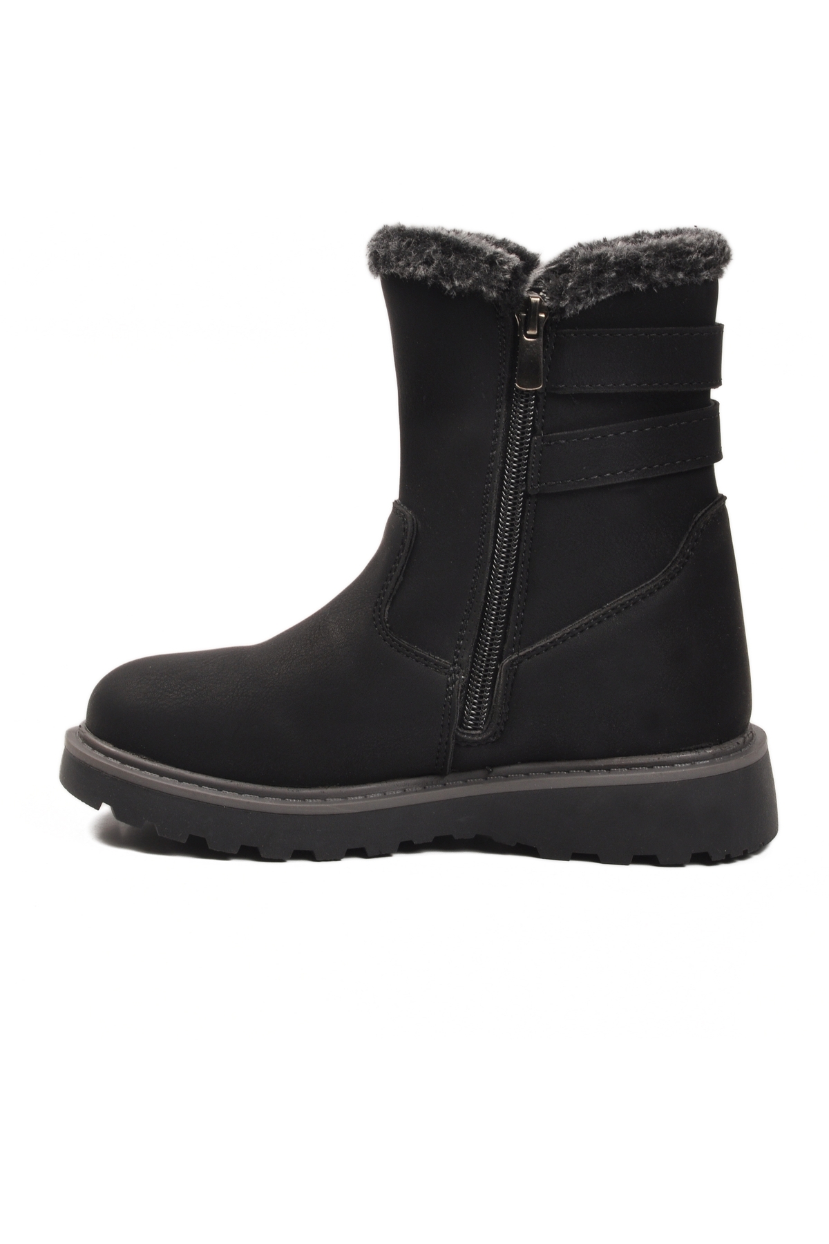 Siyah İçi Polarlı Kaymaz Kız Çocuk Bot Buckle F - Görsel 3