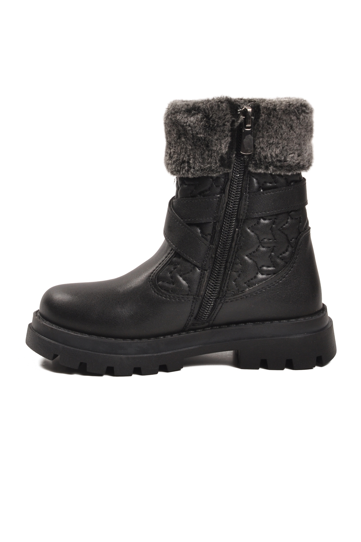 Siyah İçi Polarlı Fermuarlı Kız Çocuk Bot Evla P - Görsel 5