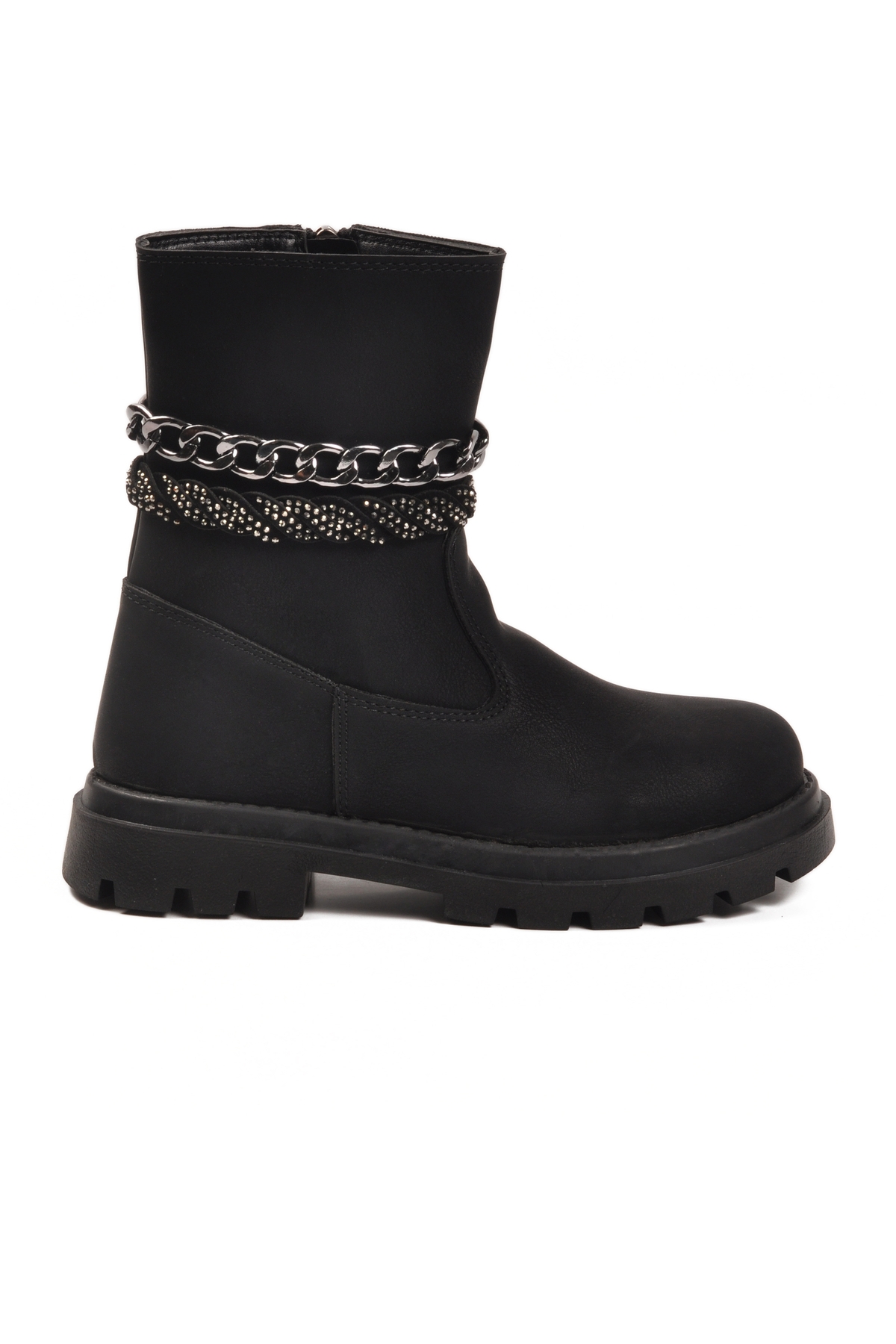 Siyah İçi Polarlı Kaymaz Kız Çocuk Çizme Duru F - Görsel 3