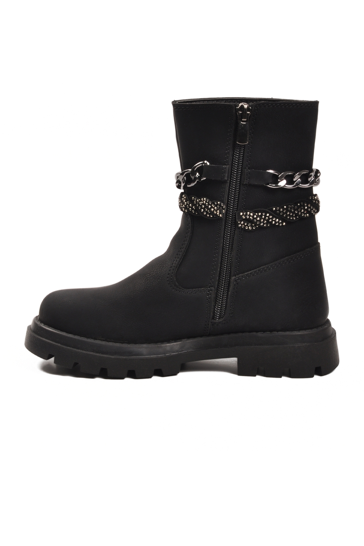 Siyah İçi Polarlı Kaymaz Kız Çocuk Çizme Duru F - Görsel 5