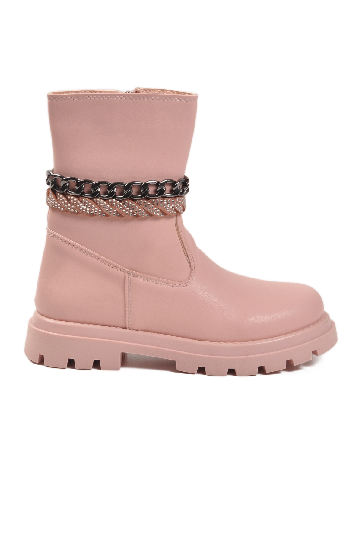 Pudra İçi Polarlı Kaymaz Kız Çocuk Çizme Duru F - Görsel 3