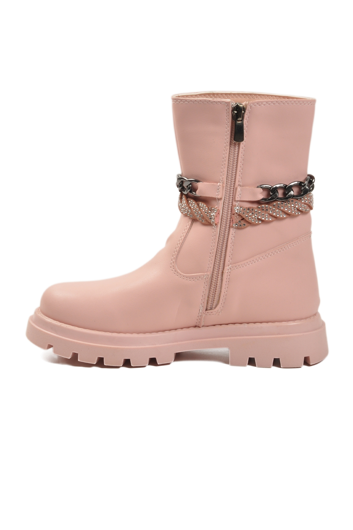 Pudra İçi Polarlı Kaymaz Kız Çocuk Çizme Duru F - Görsel 5