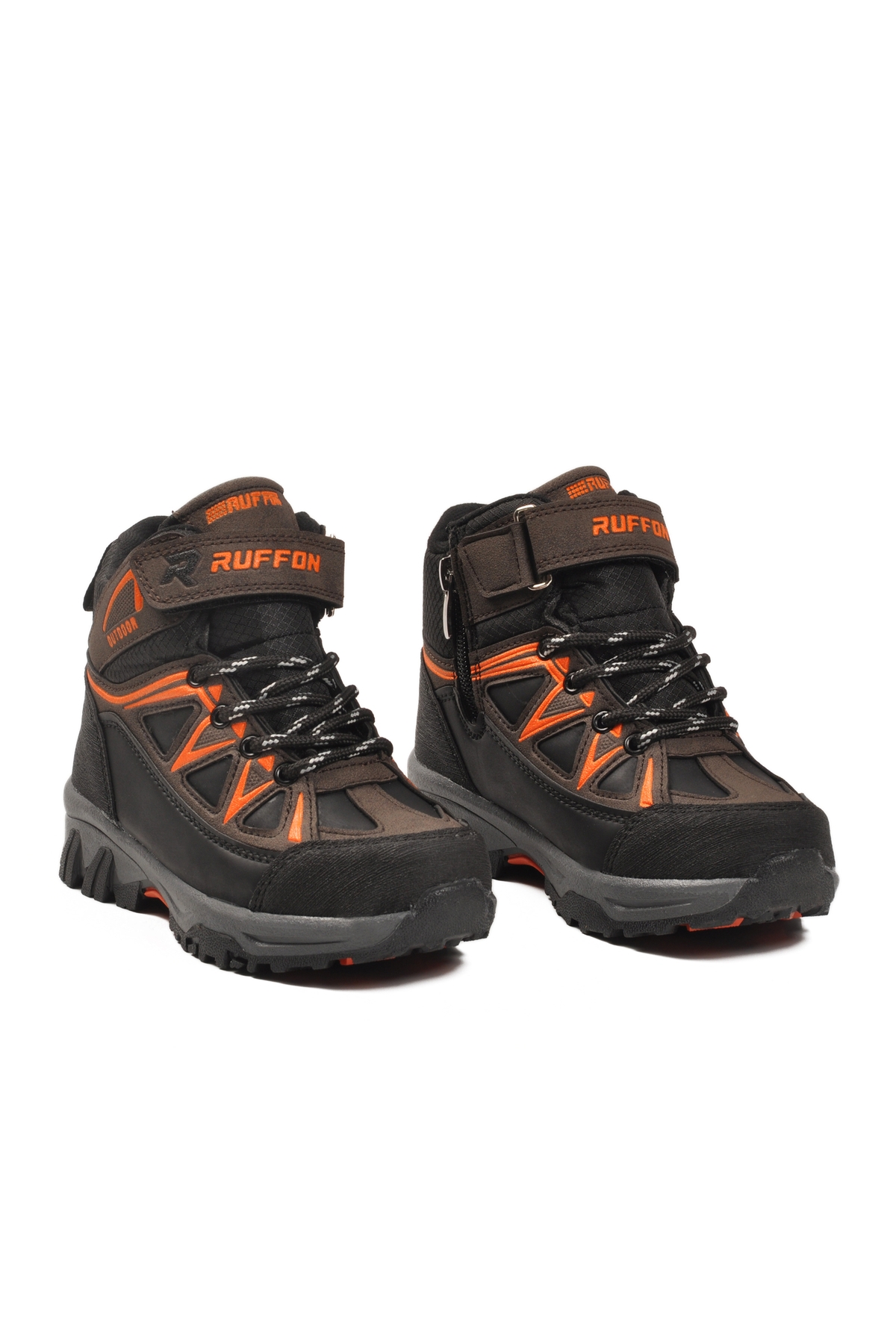 Kahve Turuncu Polarlı Kaymaz Taban Çocuk Outdoor Bot 2301 P - Görsel 4