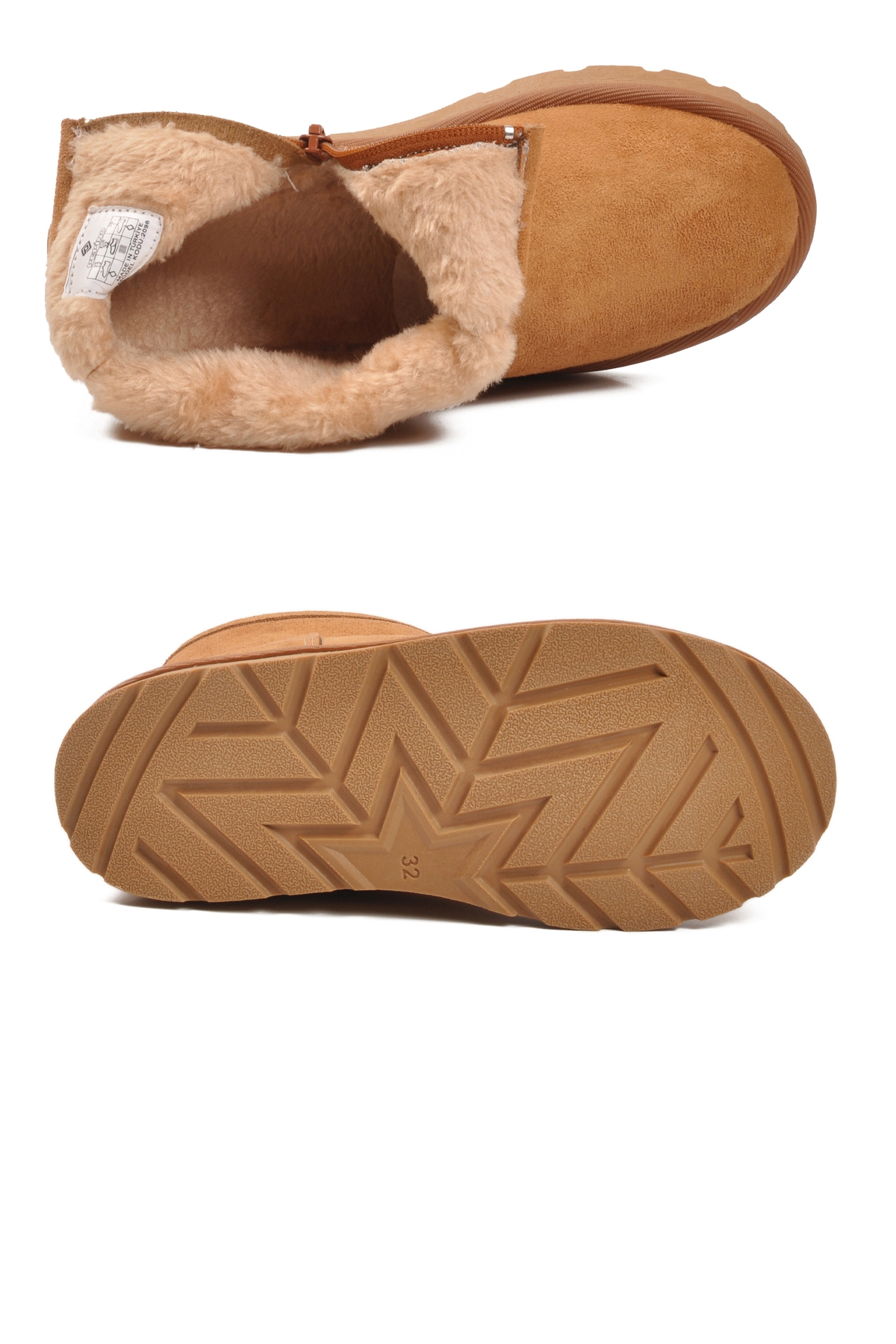 Taba Süet İçi Kürklü Soğuğa Dirençli Kız Çocuk Bot 2096 F - Görsel 6