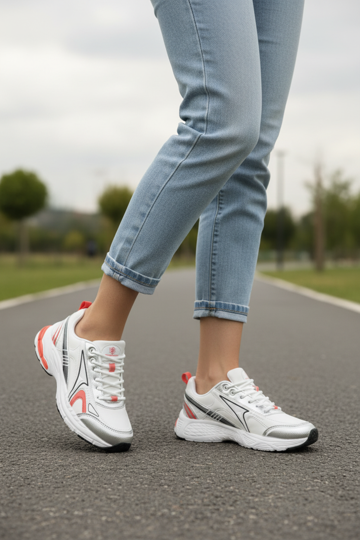 ENNO 5PR Beyaz Kadın Spor Ayakkabı - Görsel 3