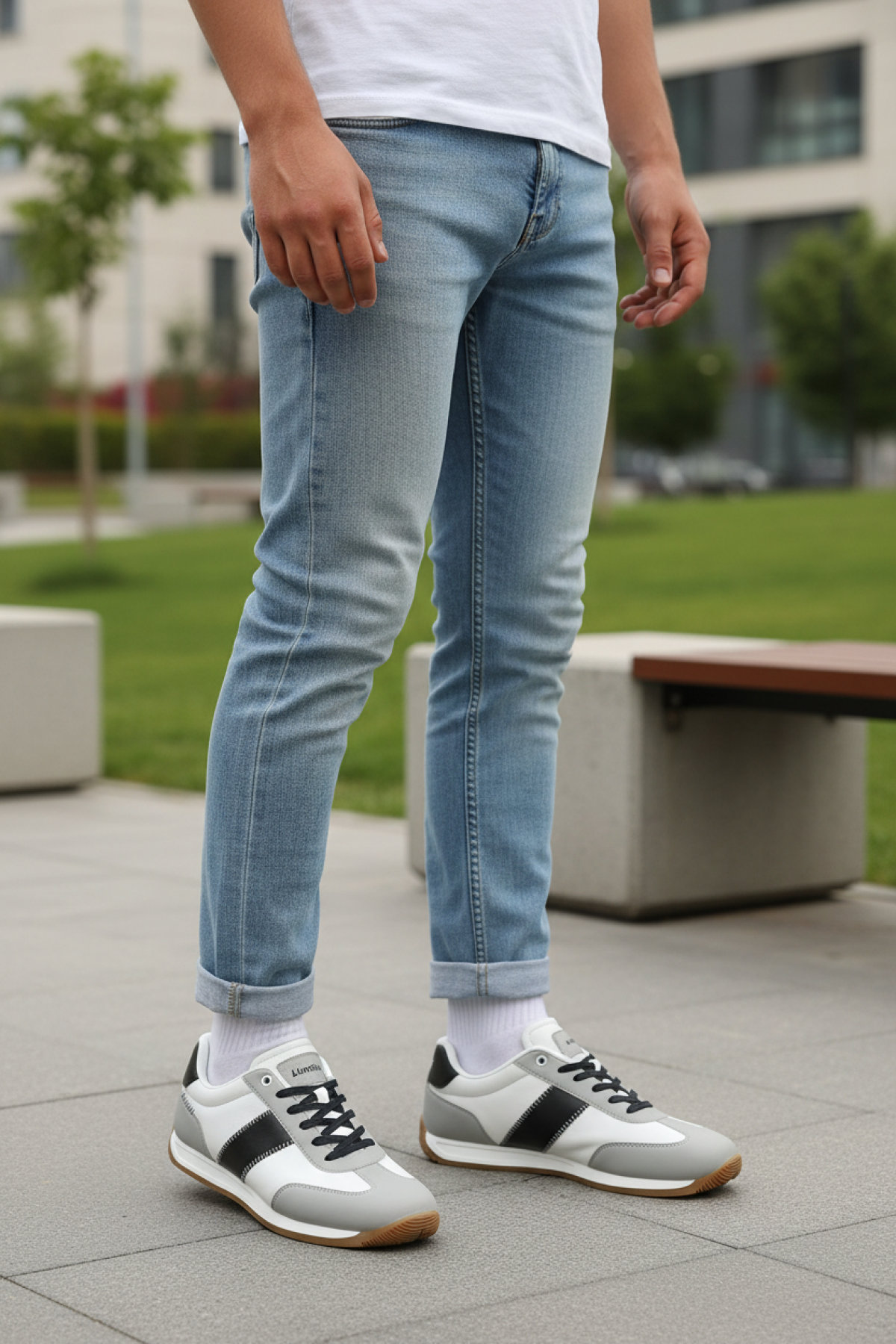 RATZEN 5PR Beyaz Erkek Sneaker - Görsel 3